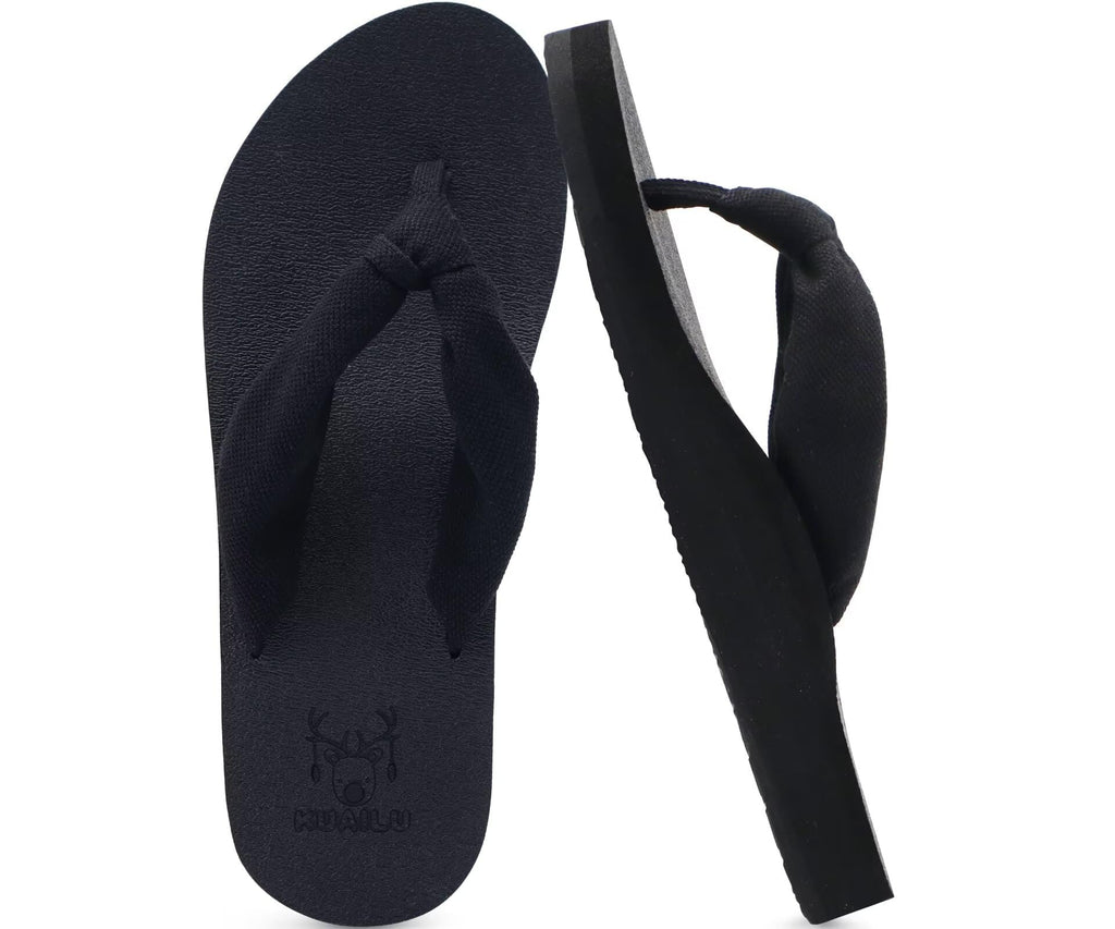 KuaiLu Flip Flops for Women with Arch Support Summer Beach Thong Sandals