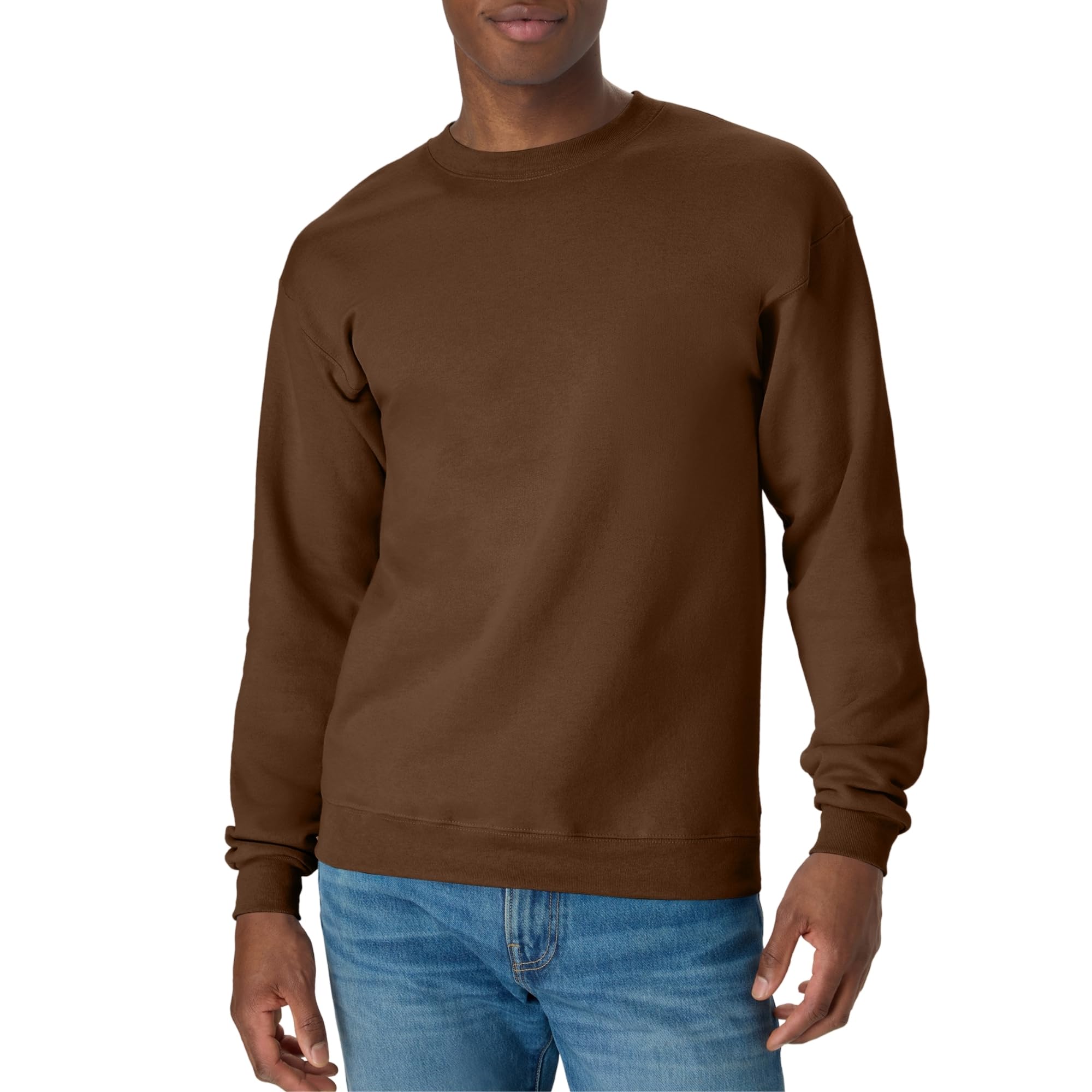Hanes Men's Sweatshirt, EcoSmart Fleece Crewneck Sweatshirt, Big & Tall Available, 1 or 2-Pack