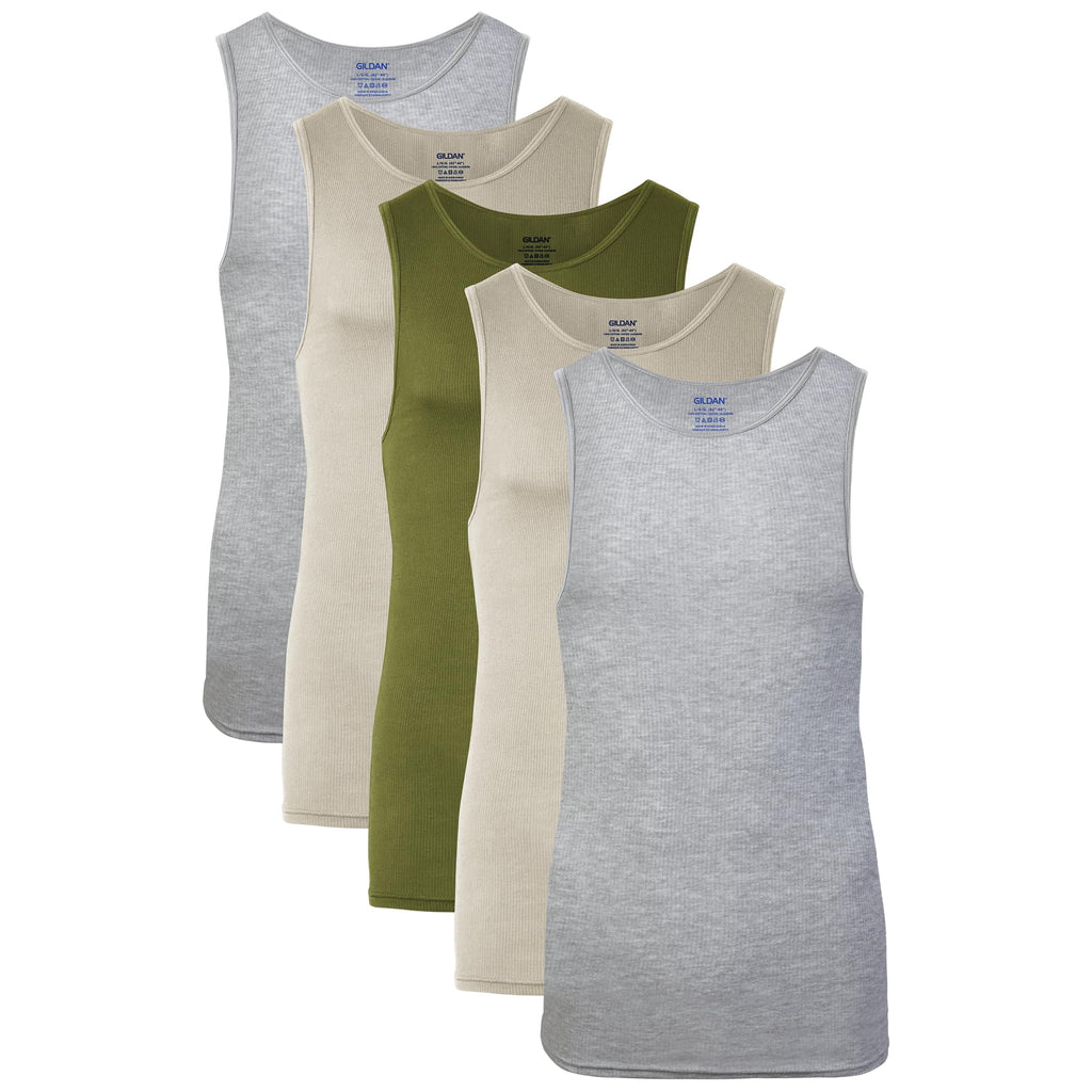 Gildan Men's A-Shirts Tanks Multipack