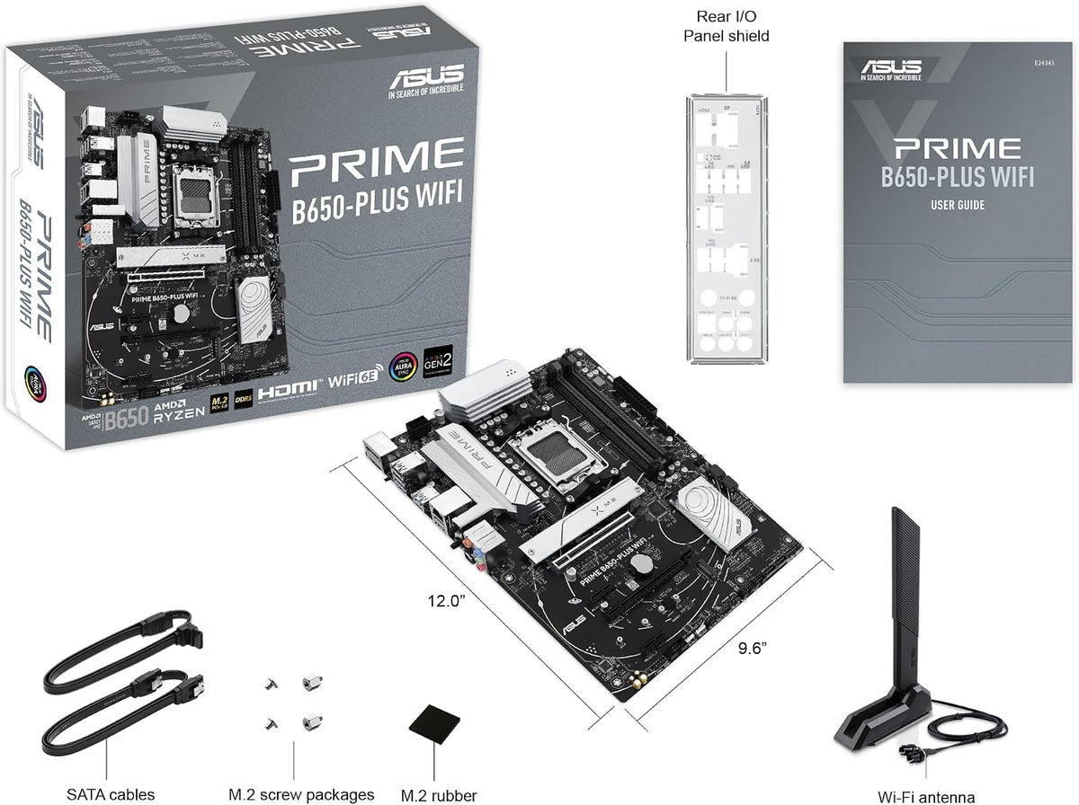 Asus Prime B650M-R AMD B650 AM5 Soket DDR5 7200+(OC) MHz mATX Anakart
