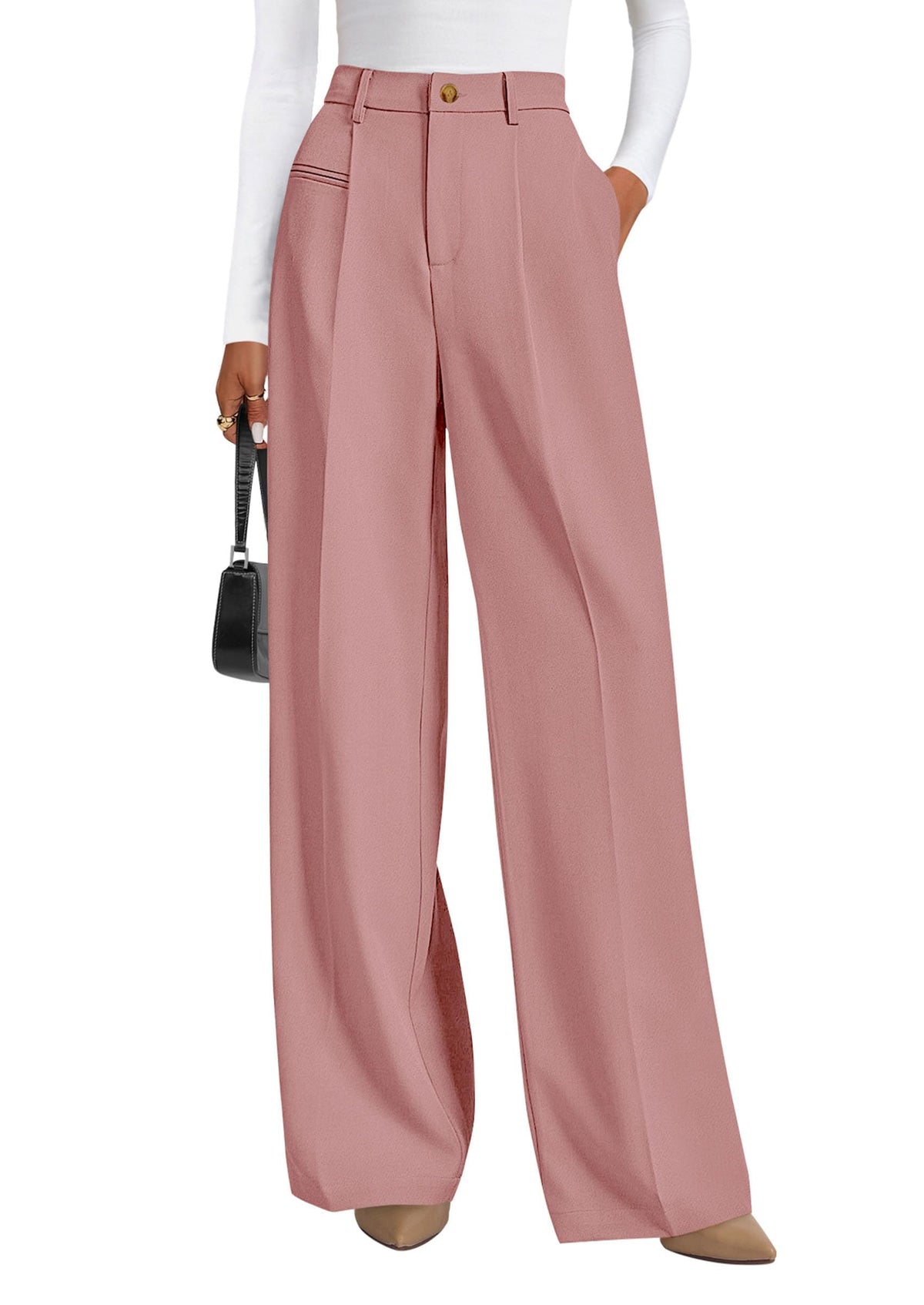 PRETTYGARDEN Women's Tailored Wide Leg Work Dress Pants