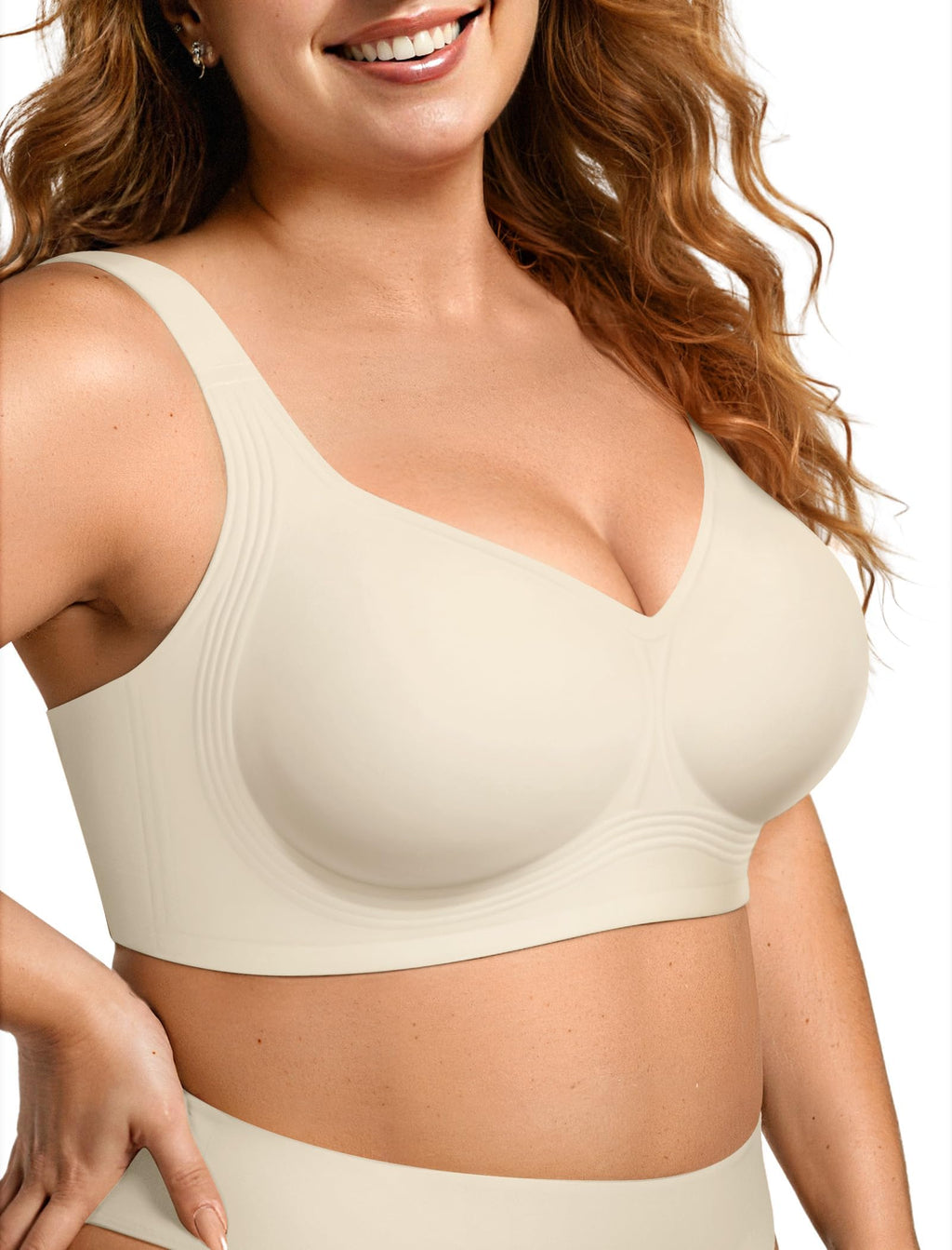 OEAK Womens Wireless Jelly Bras Plus Size Support Push Up Comfortable Bra