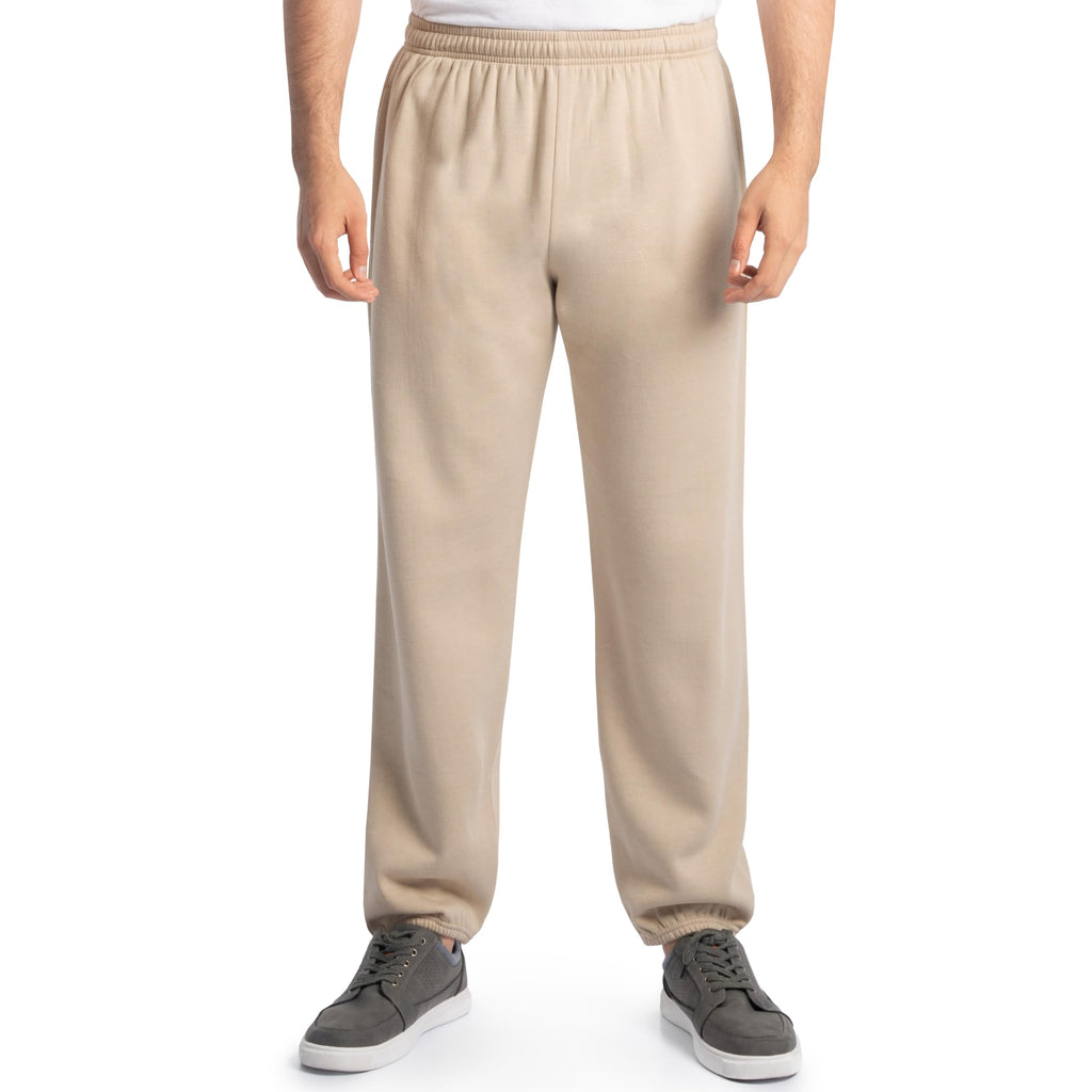 Fruit of the Loom Eversoft Fleece Elastic Bottom Sweatpants with Pockets, Relaxed Fit, Moisture Wicking, Breathable