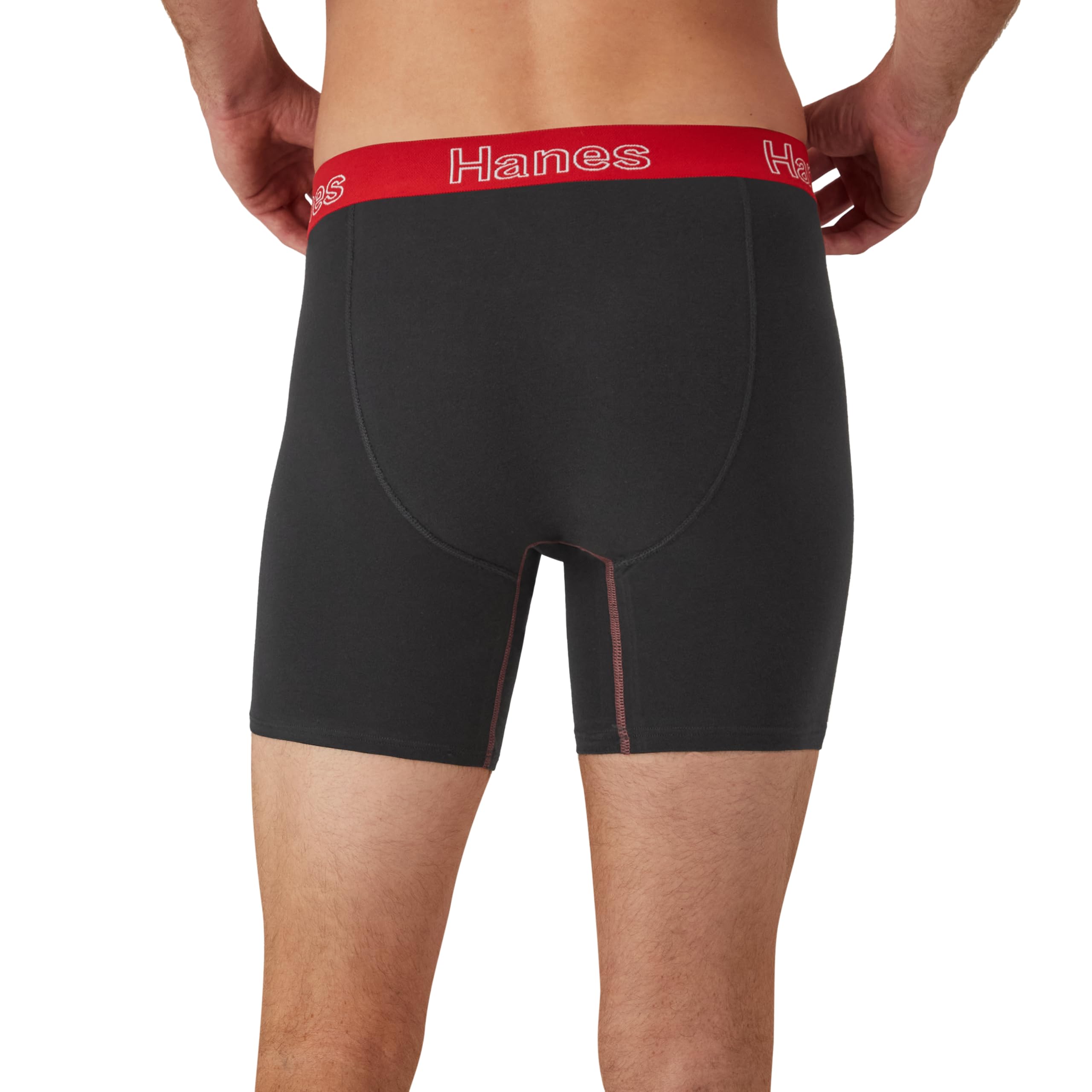 Hanes Men's Boxer Brief Underwear Pack, Stretch Cotton Boxer Briefs for Men, Moisture-wicking, 6-pack