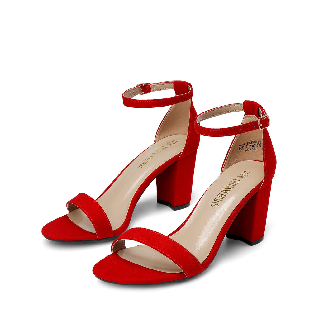DREAM PAIRS Women's Comfort Block Heel Sandals