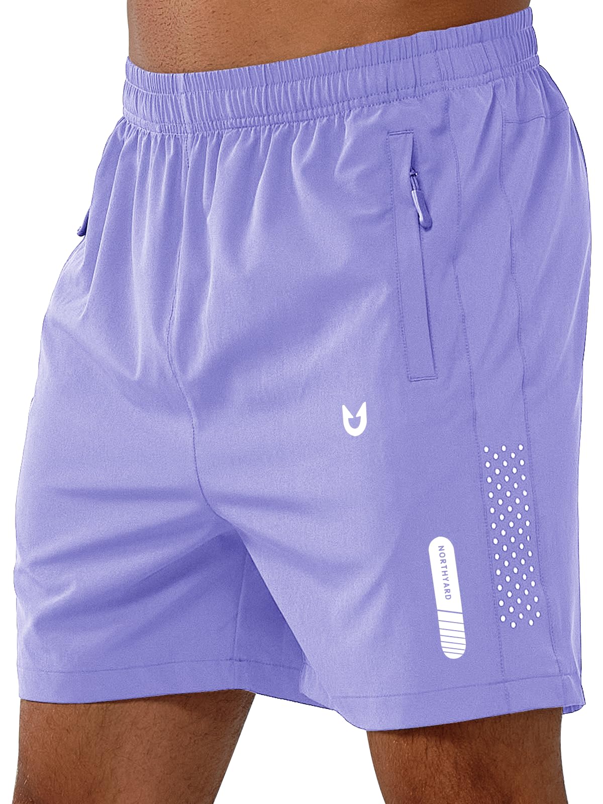NORTHYARD Men's Athletic Running Shorts Gym Workout 7"/9"/5" Zipper Pockets