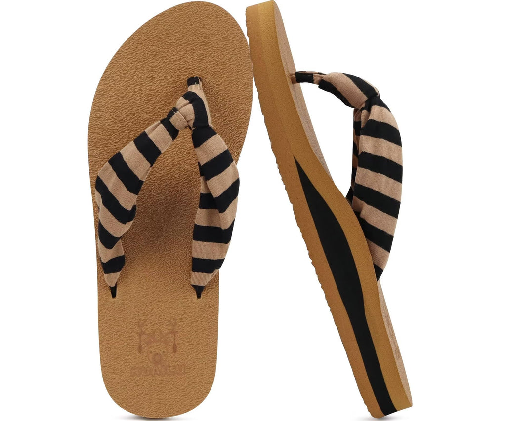 KuaiLu Flip Flops for Women with Arch Support Summer Beach Thong Sandals