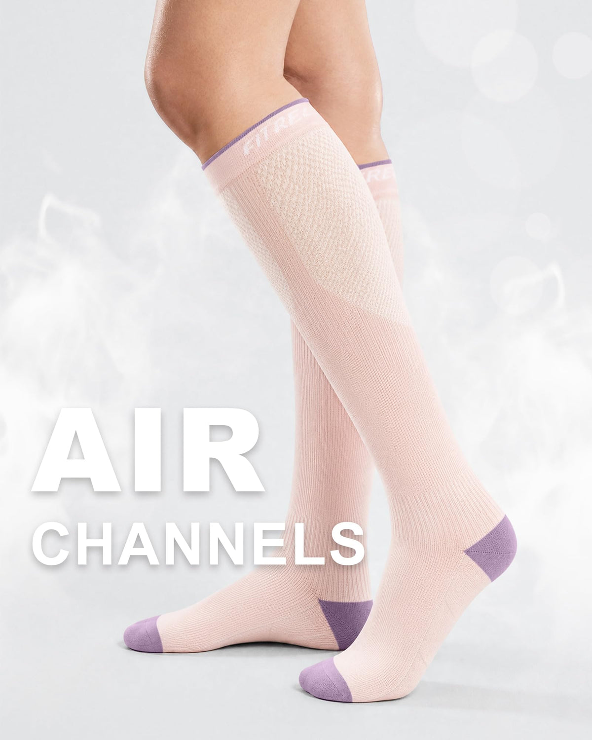 FITRELL 3 Pairs Compression Socks for Women and Men 20-30mmHg-Circulation Support Socks