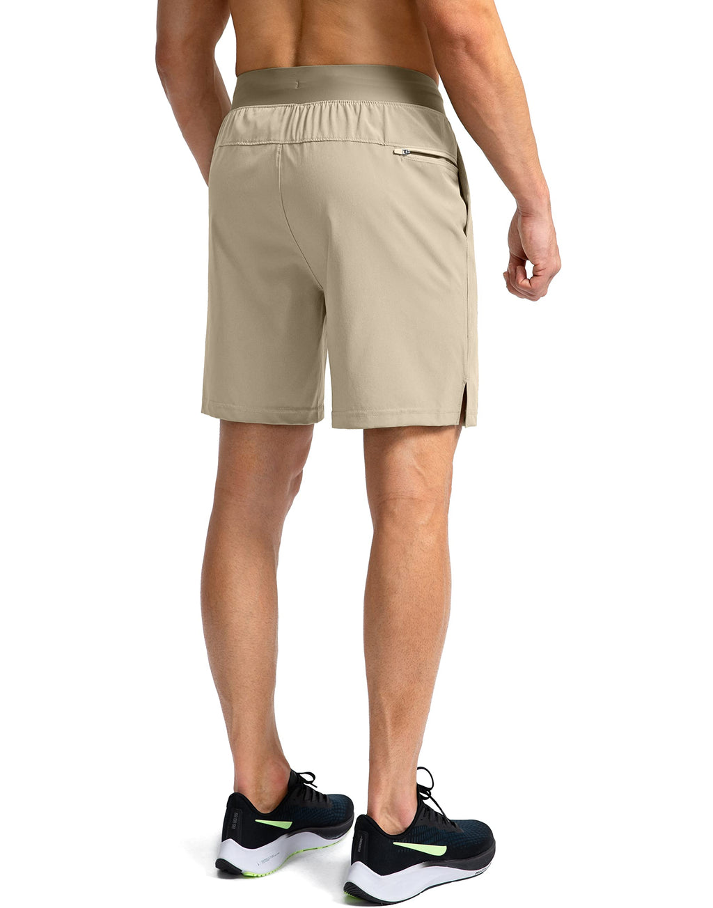 Soothfeel Men's Running Shorts with Zipper Pockets 9"/ 7"/ 5" Quick Dry Eight Basketball Gym Workout Athletic Shorts