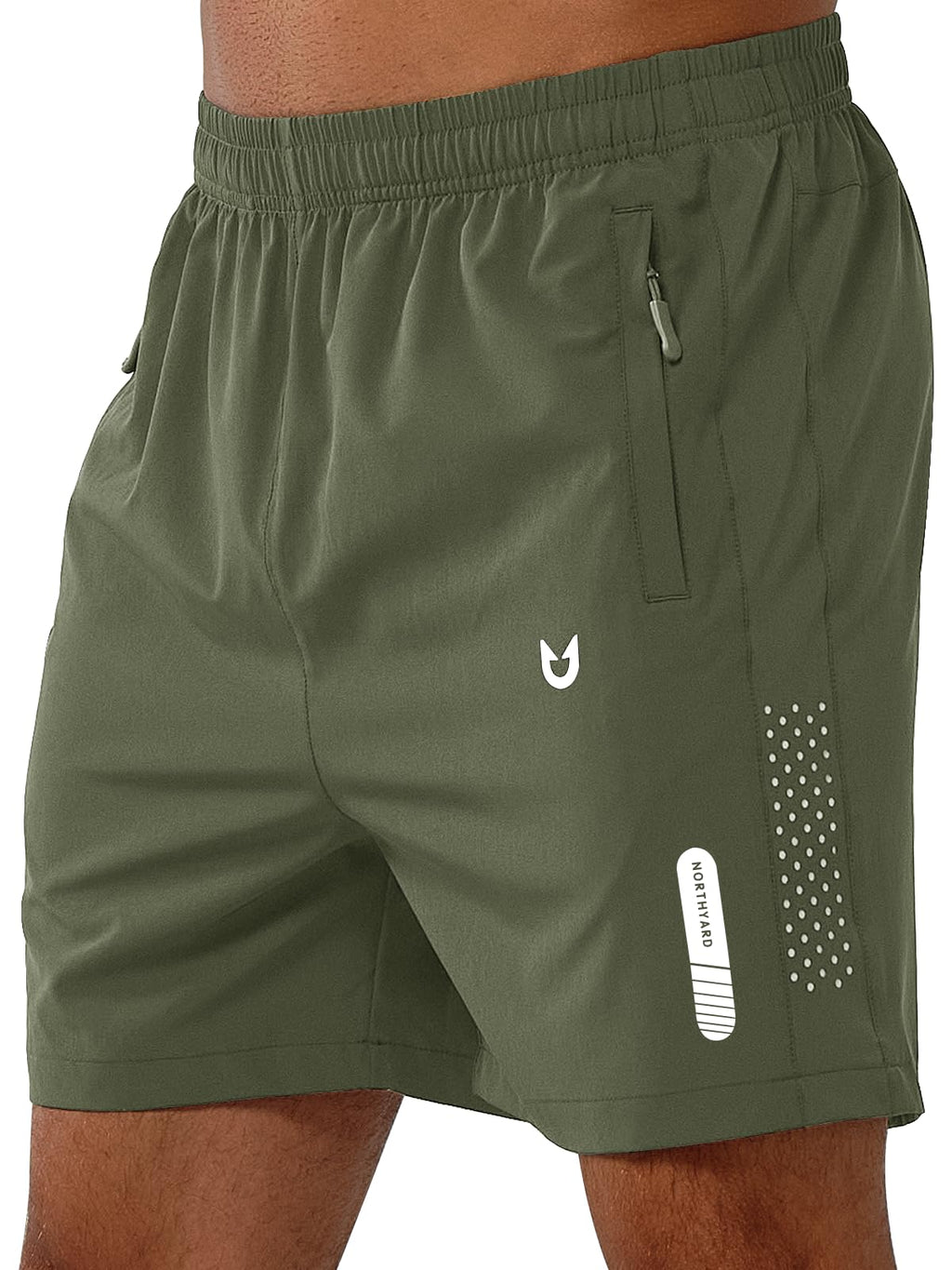 NORTHYARD Men's Athletic Running Shorts Gym Workout 7"/9"/5" Zipper Pockets