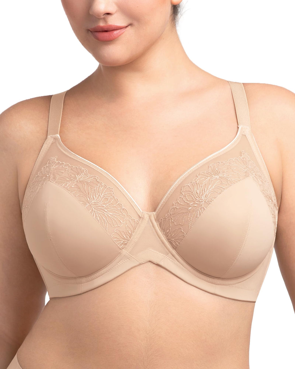 HSIA Minimizer Bras for Women Enchante Lace Underwire Bra for Heavy Breast