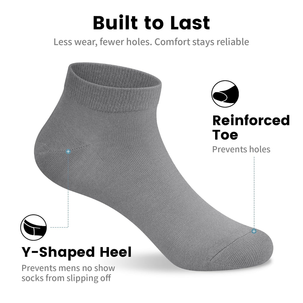 wernies No Show Socks Men, Low Cut Ankle Short Casual Non Slip Socks