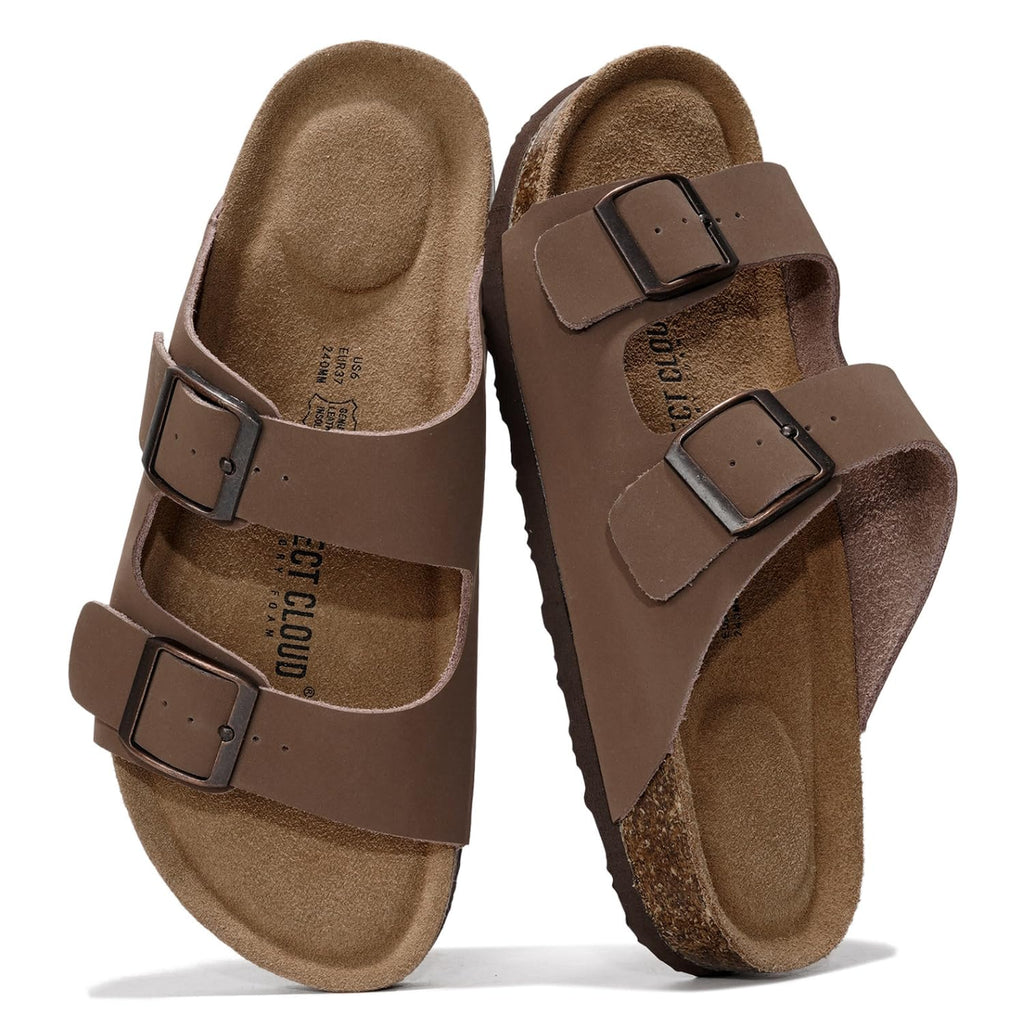 Project Cloud 100% Genuine Leather Womens Sandals Slides for Women (Venita)