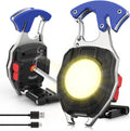 Mini el feneri, COB anahtarlık, el feneri, 7 modlu, USB şarj edilebilir çalışma lambası, 800 lümen, çok fonksiyonlu, taşınabilir, acil durum Kamp Feneri Çok Fonksiyonlu Fener