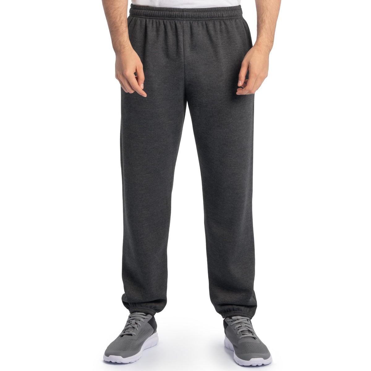 Fruit of the Loom Eversoft Fleece Elastic Bottom Sweatpants with Pockets, Relaxed Fit, Moisture Wicking, Breathable