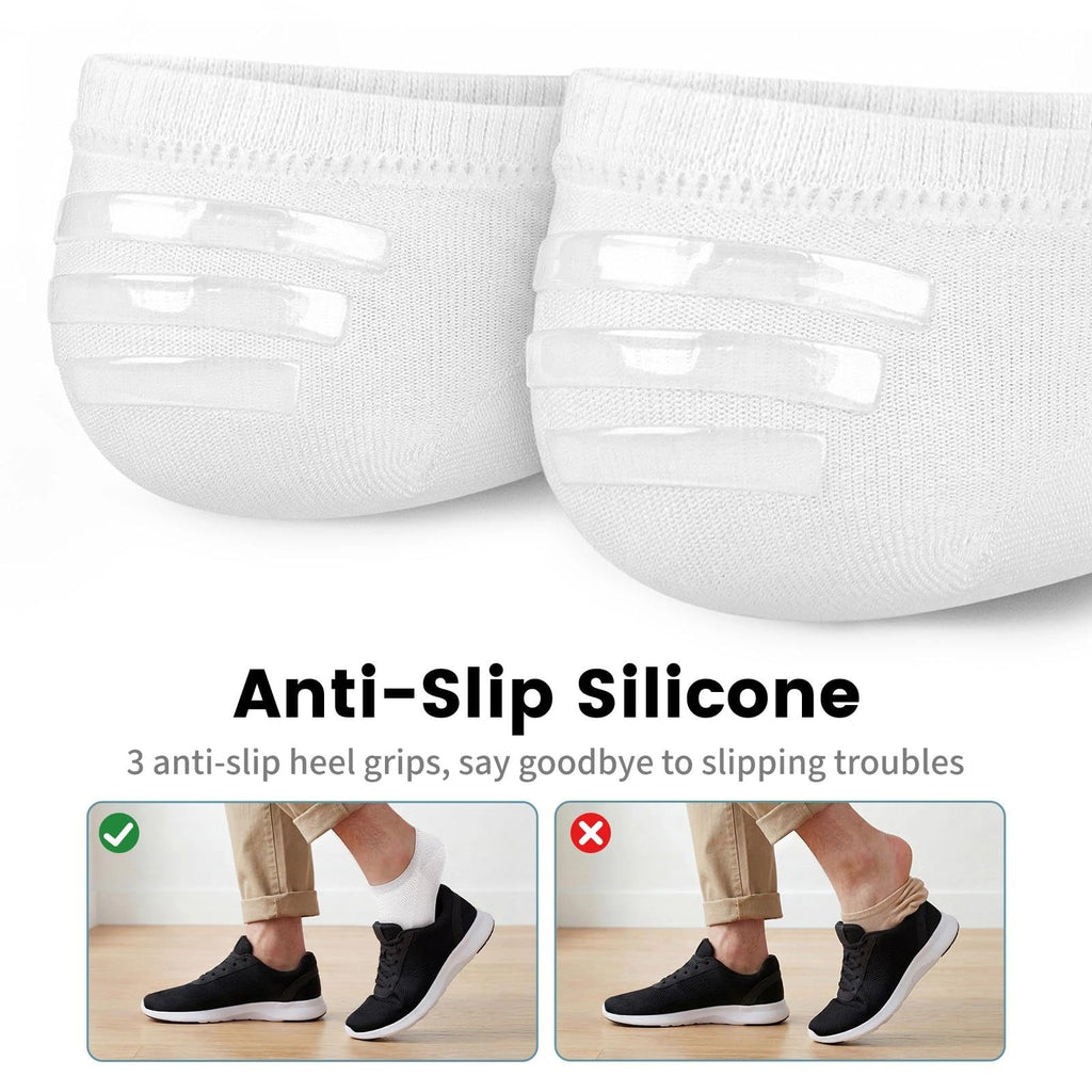 wernies No Show Socks Men, Low Cut Ankle Short Casual Non Slip Socks