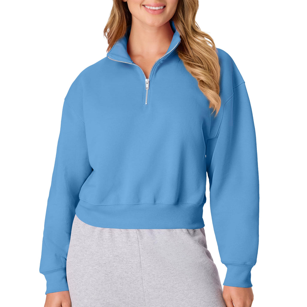 Hanes Women's EcoSmart Fleece Sweatshirt for Women, Soft Midweight - Full-Zip Hoodie, Sweatshirt, or 1/4 Zip