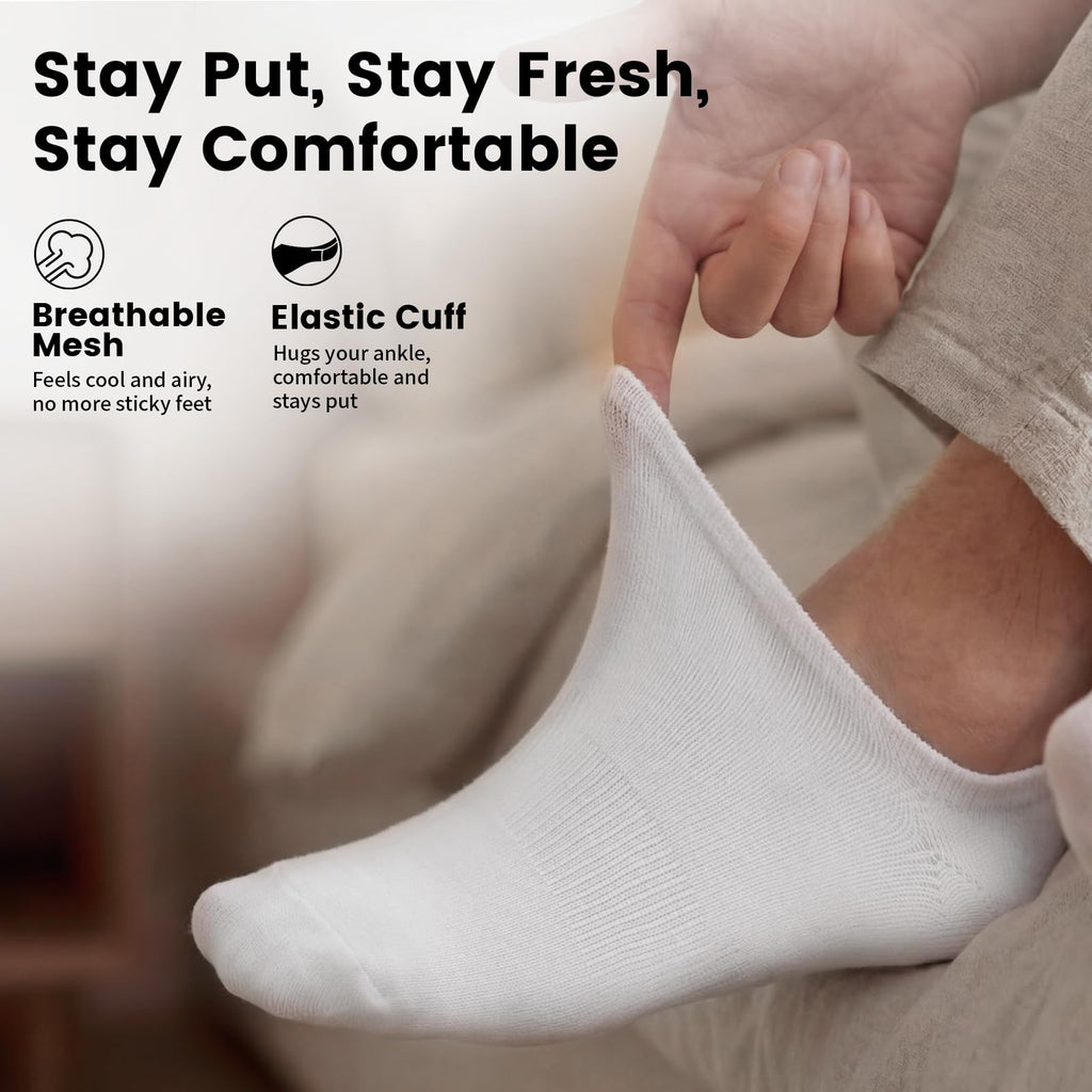 wernies No Show Socks Men, Low Cut Ankle Short Casual Non Slip Socks
