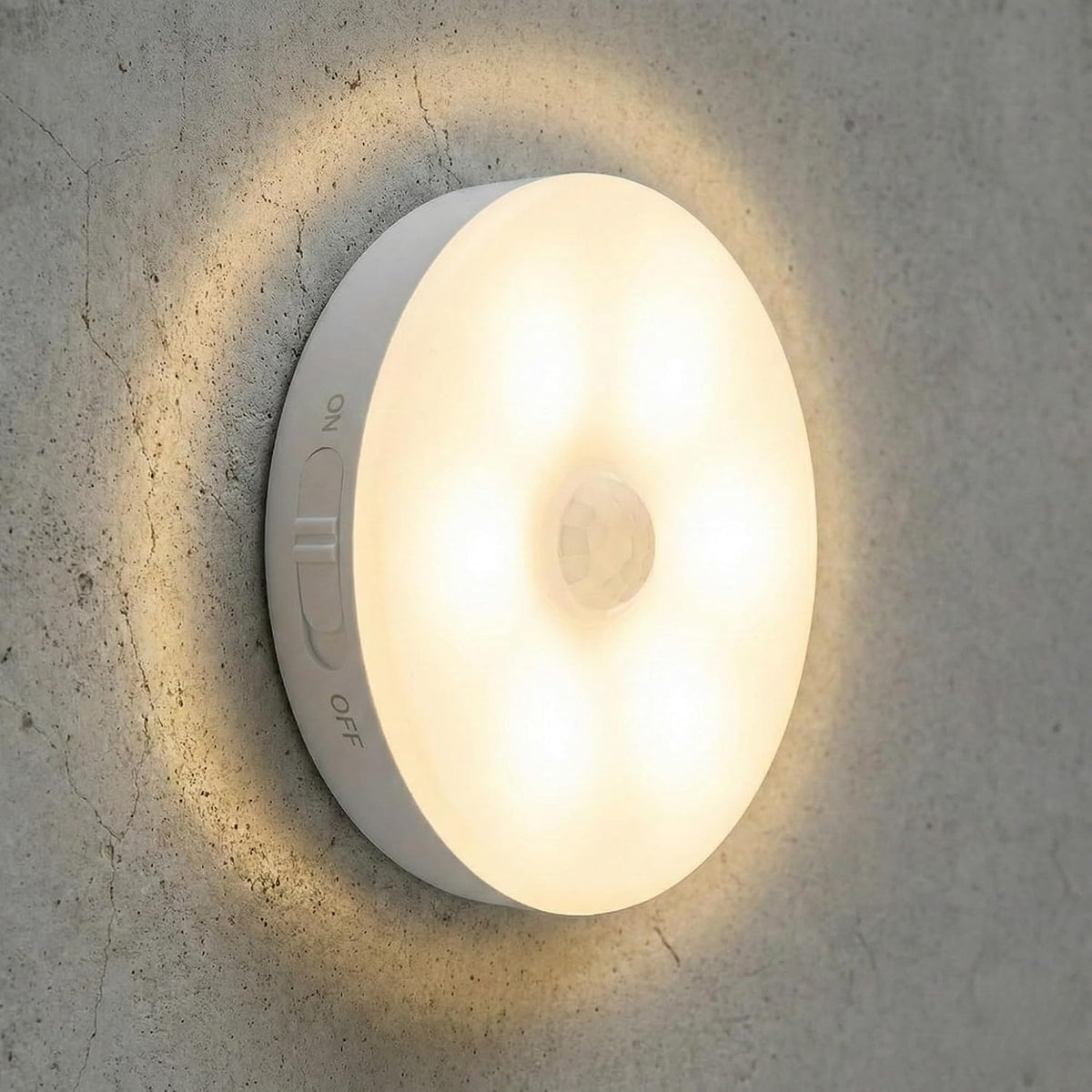 Amber LED Hareket Sensörlü Ledli Gece Lambası Şarj Edilebilir, Taşınabilir 4000k Günışığı (2 Adet)
