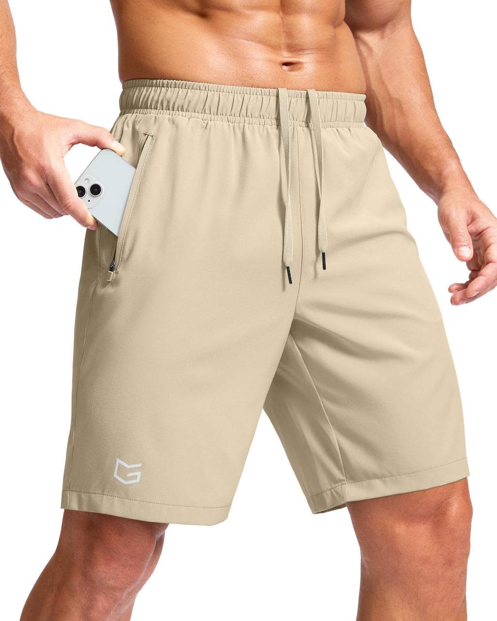 G Gradual Men's Athletic Running Shorts with 2 Zipper Pockets 7"/ 5"/ 9"