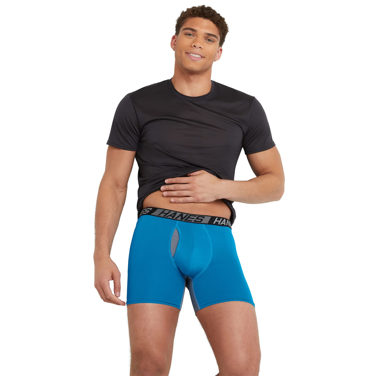 Hanes Men's Underwear Boxer Briefs Pack, 3-Pack, Total Support Pouch, Long or Short-Leg Boxer Briefs