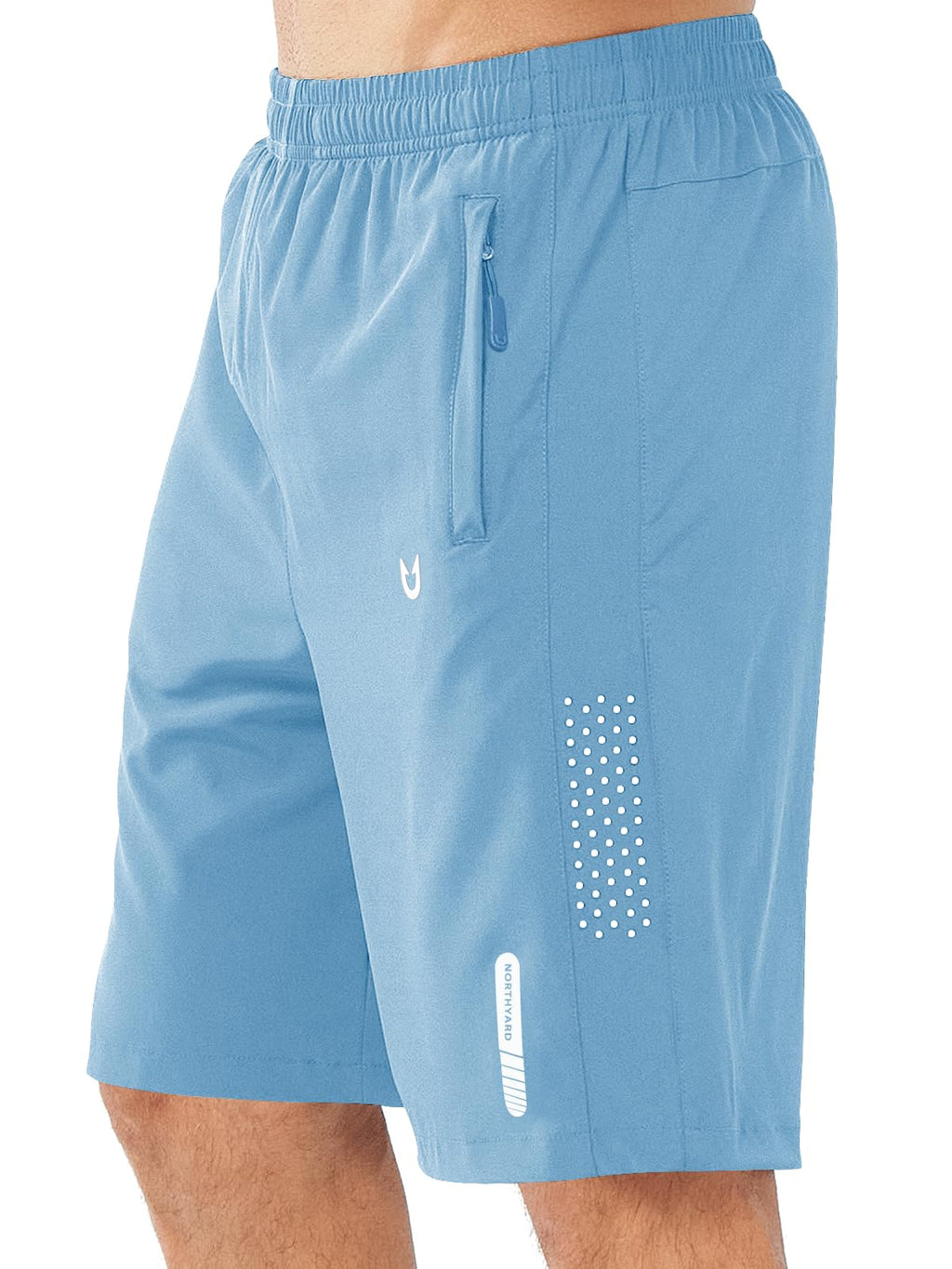 NORTHYARD Men's Athletic Running Shorts Gym Workout 7"/9"/5" Zipper Pockets