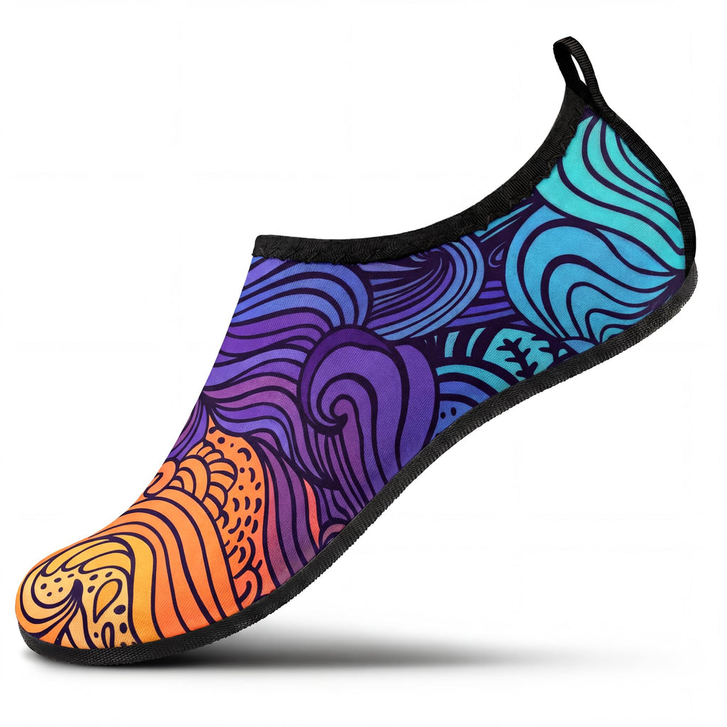 SEEKWAY Water Shoes Women Men Adult Quick-Dry Aqua Socks Barefoot Non Slip for Beach Swim River Pool Lake surf Black SK002(U)