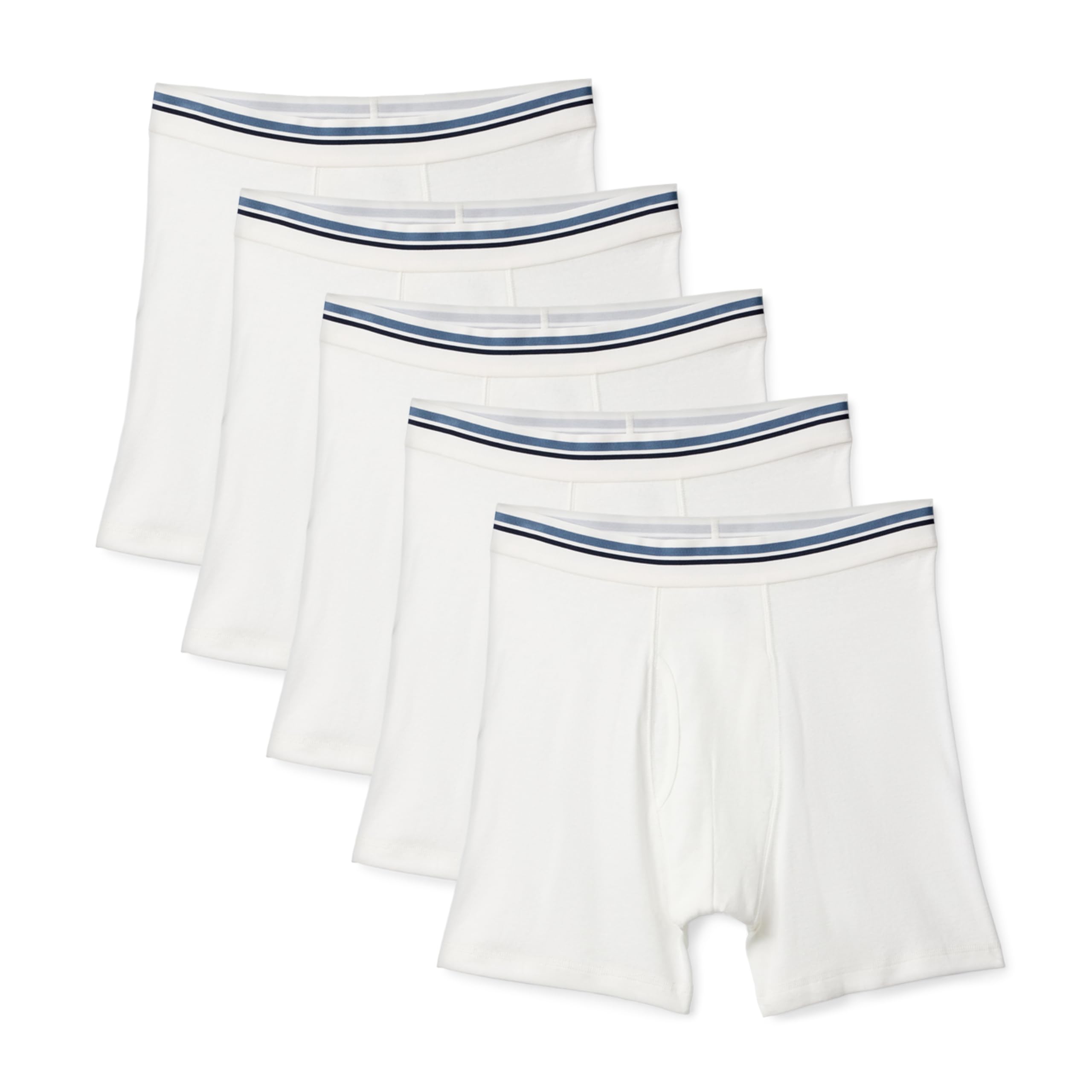 Amazon Essentials Men's Breathable Cotton Boxer Briefs, Tag-Free, Pack of 5