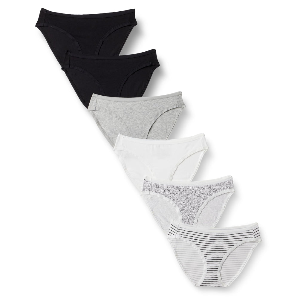 Amazon Essentials Women's Cotton Spandex Bikini Brief Underwear (Available in Plus Size)