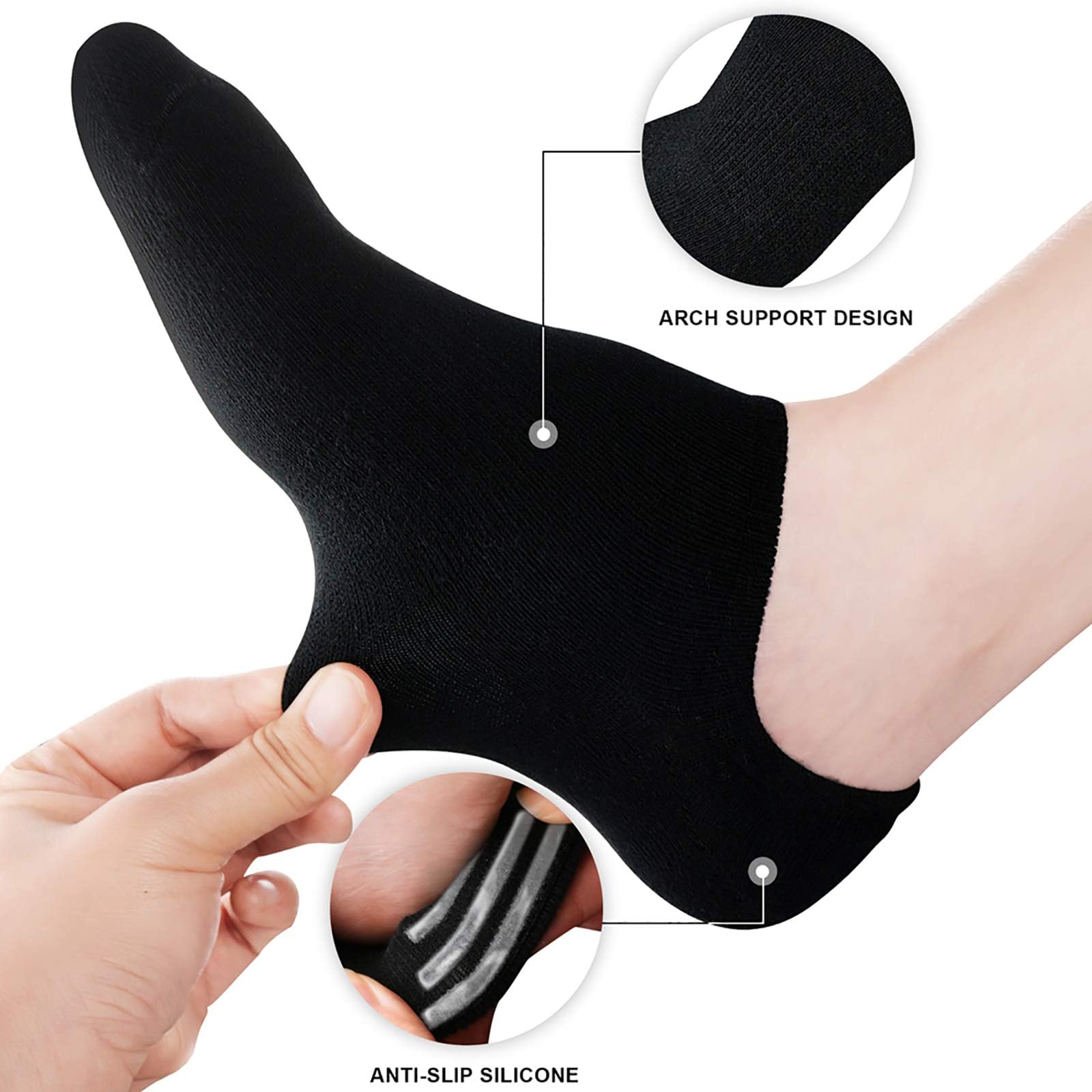 wernies No Show Socks Women Low Cut Ankle Socks Non Slip 4/8 Pairs