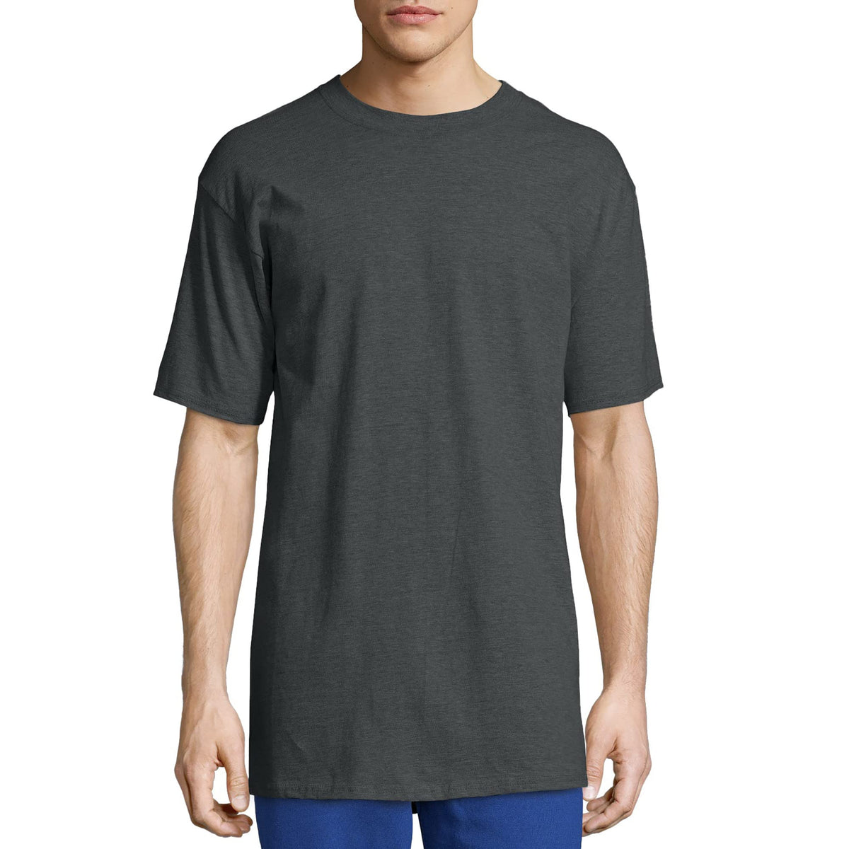 Hanes Men's Beefy-T T-Shirt, Heavyweight Cotton T-Shirts for Men, 1 or 2 Pack, Men's Tees (Tall