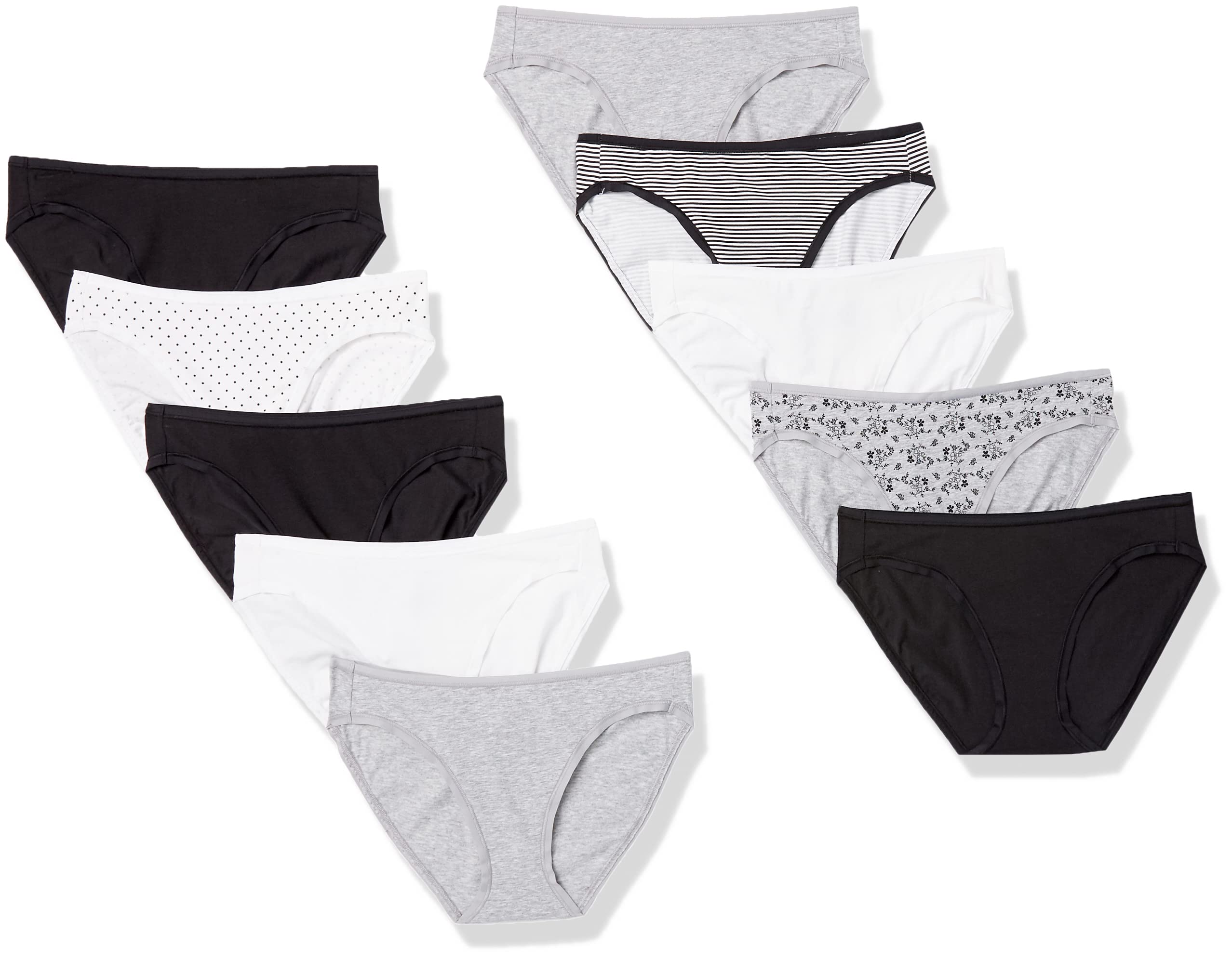 Amazon Essentials Women's Cotton Spandex Bikini Brief Underwear (Available in Plus Size)