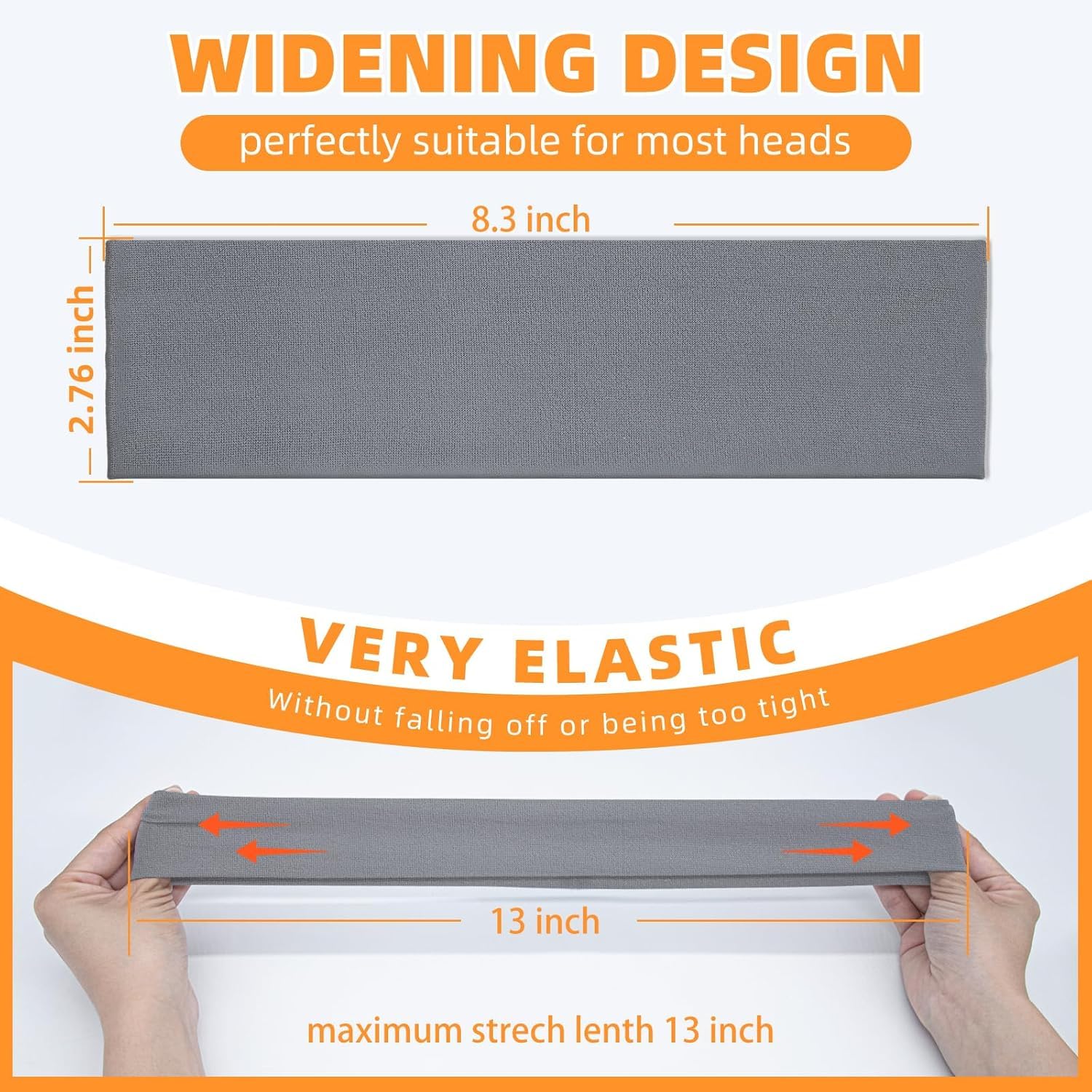 Headbands for Women 8PCS, Summer-Exclusive Elastic Non Slip Hair Head Bands