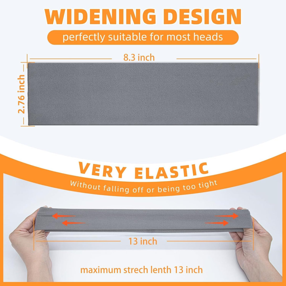 Headbands for Women 8PCS, Summer-Exclusive Elastic Non Slip Hair Head Bands