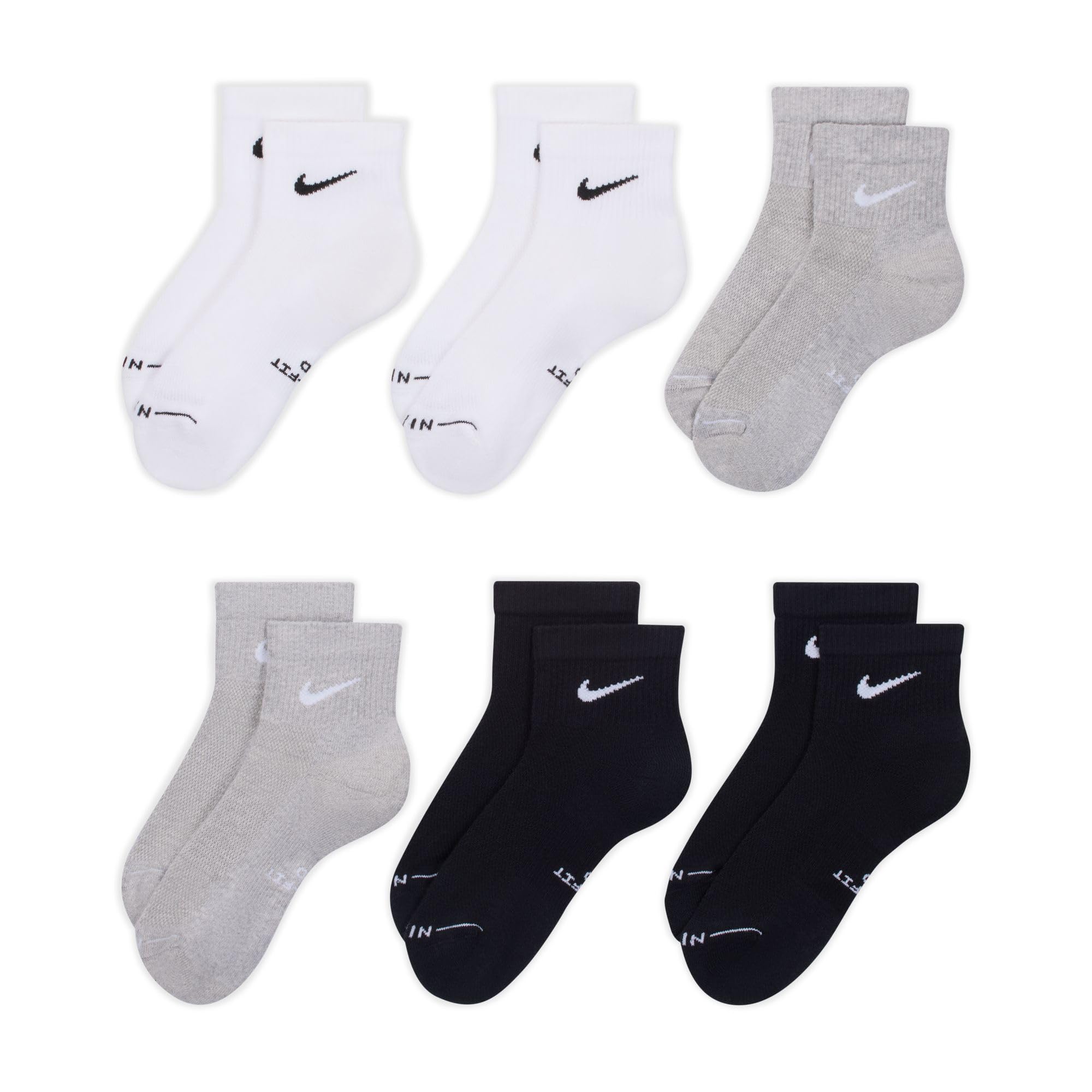 Nike Unisex Adult Everyday Elevated Ankle Socks (6-Pack) | Mens and Womens
