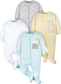 Gerber Baby Girls 4-Pack Sleep 'N Play Footie