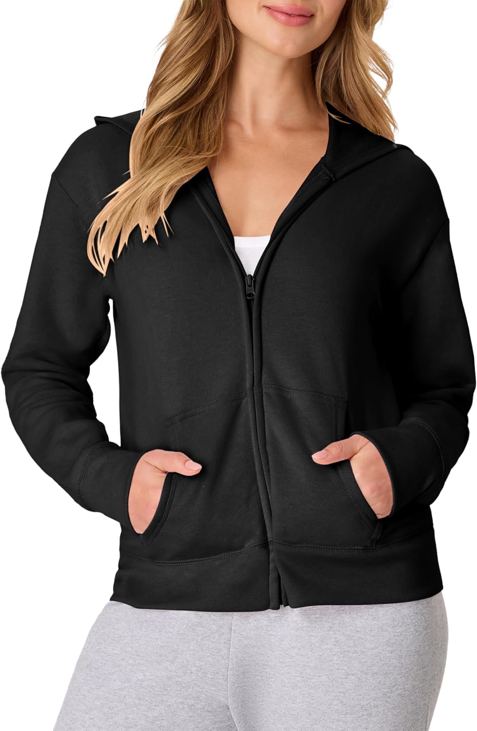 Hanes Women's EcoSmart Fleece Sweatshirt for Women, Soft Midweight - Full-Zip Hoodie, Sweatshirt, or 1/4 Zip