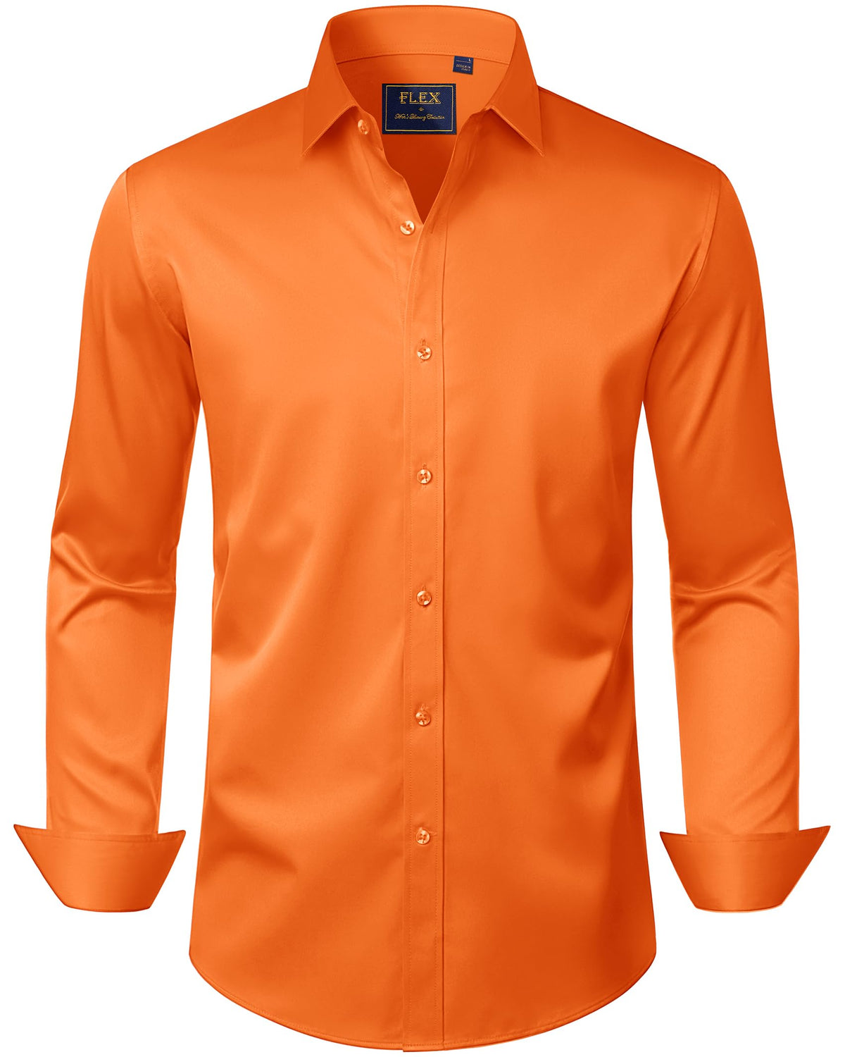 J.VER Men's Dress Shirts Solid Long Sleeve Stretch Wrinkle-Free Formal Shirt Business Casual Button Down Shirts