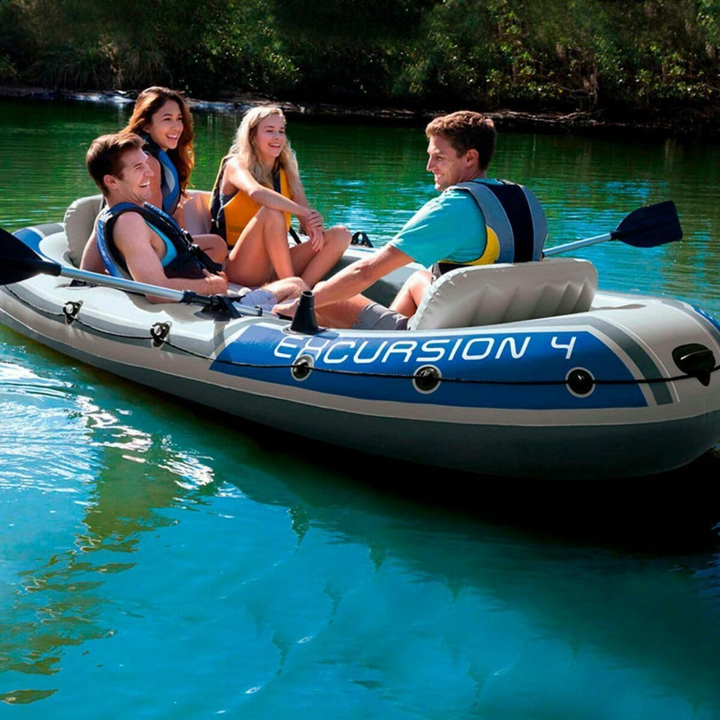 Intex 68324 Excursion Boat+Kürek+Pompa Set 315 cm, su sporları, plaj malzemesi, şişme ürün, yüzme aksesuarı, kamp, dalış, güvenlik