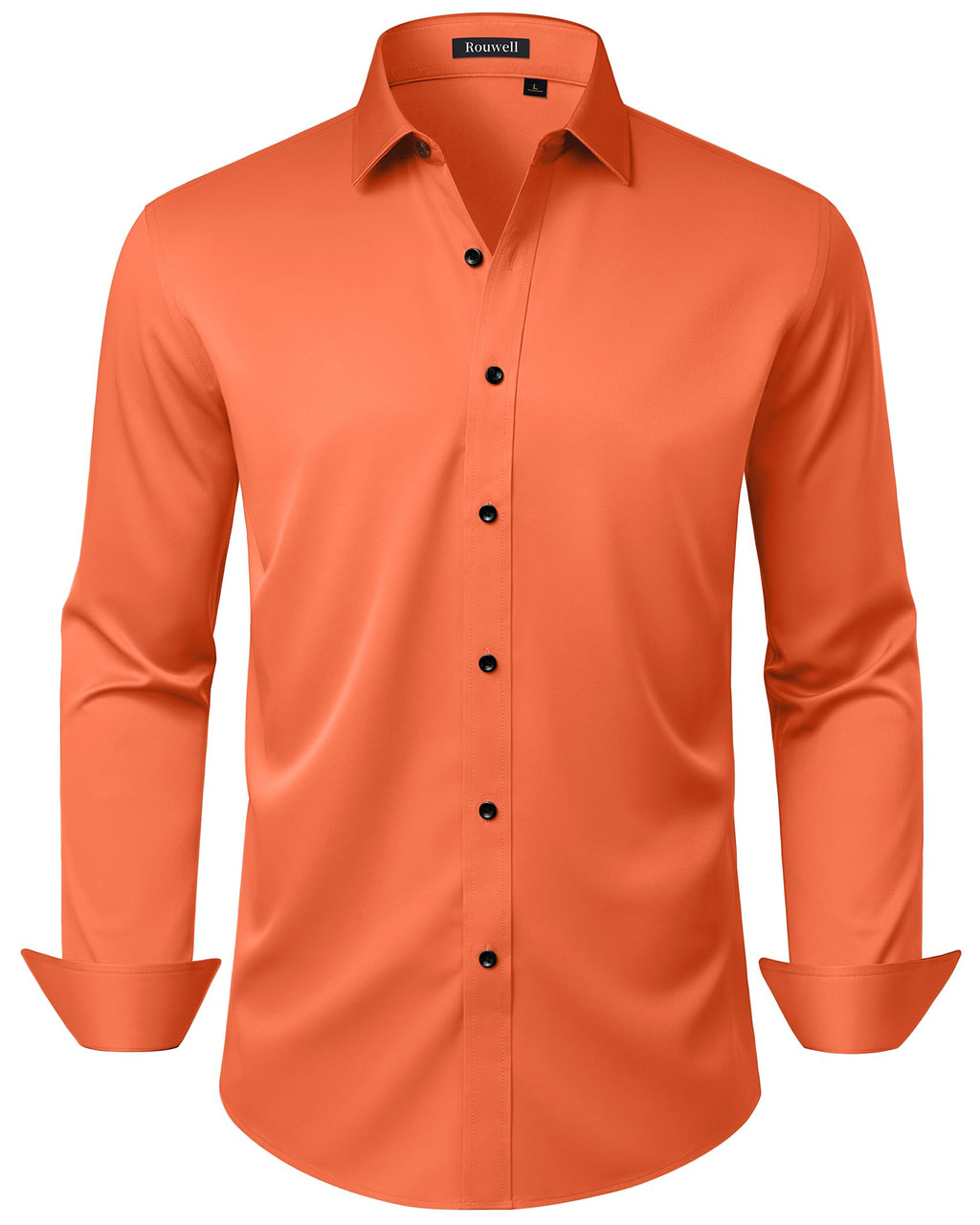 Mens Wrinkle Free Dress Shirts Regular Fit Business Button Down Shirt Formal Long Sleeve Wedding Stretch Shirts