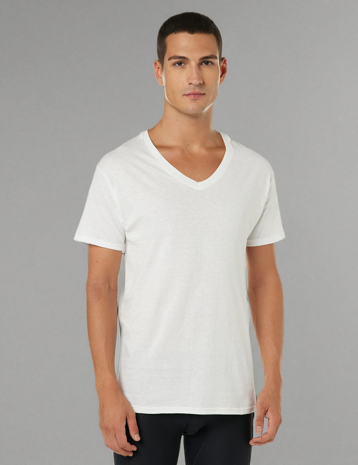 Hanes Men's Undershirts T-Shirt Pack, V-Neck Cotton Tees for Men, Moisture-Wicking, Odor Control, White Multi-Pack