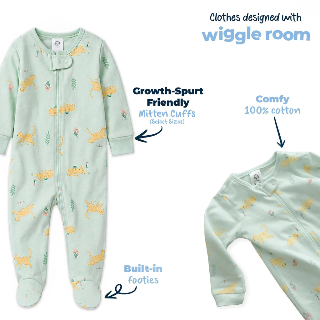 Gerber Baby Girls 4-Pack Sleep 'N Play Footie
