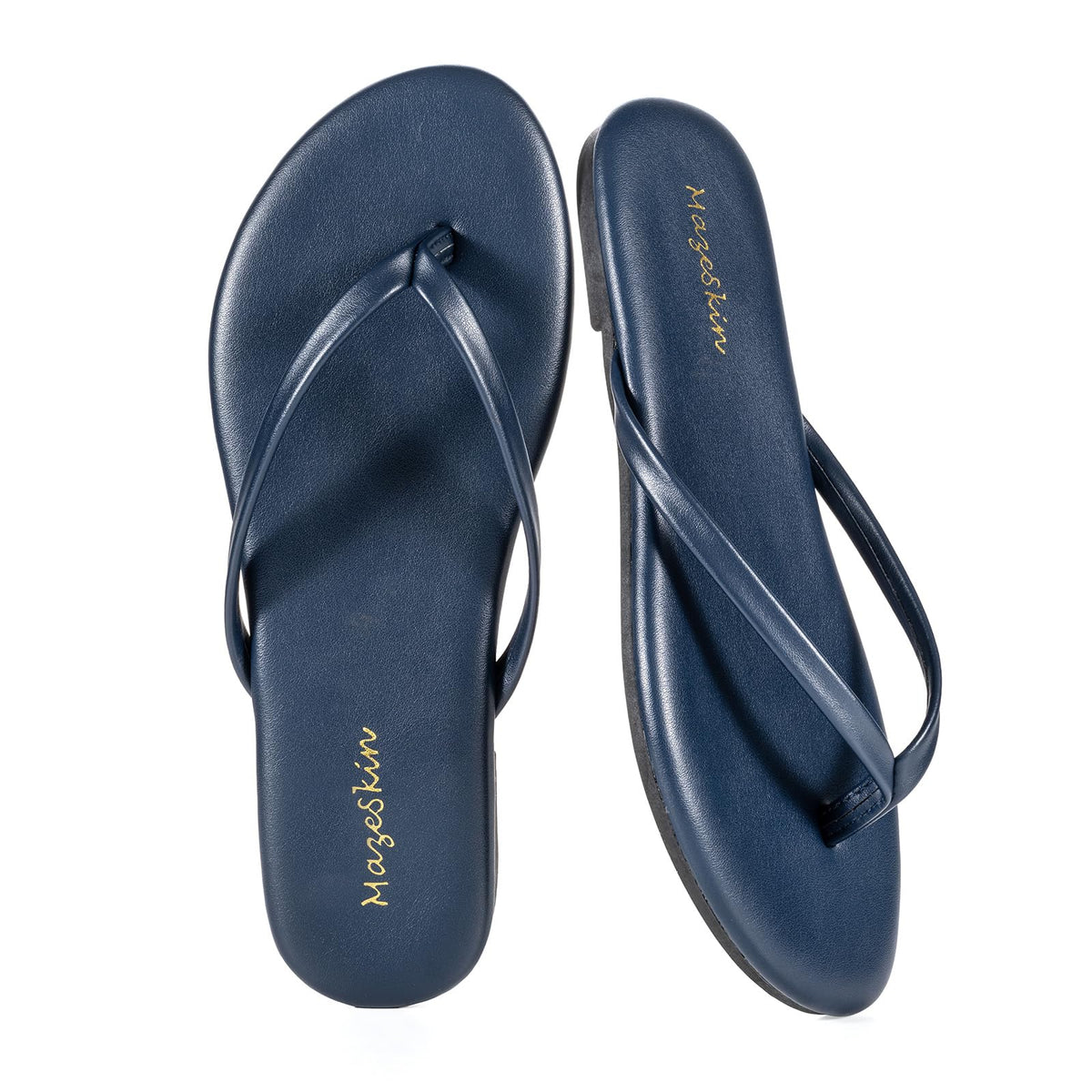 mazeskin Womens Memory Foam Flip Flops Flat Thong Sandals