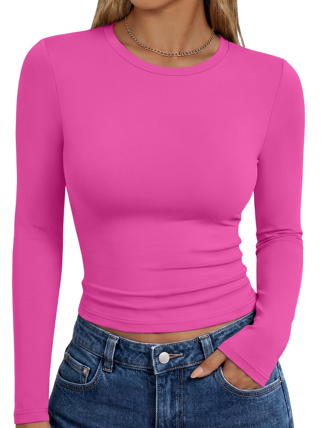 Trendy Queen Womens Long Sleeve T Shirts Fall Fashion Basic Y2K Tops 2026