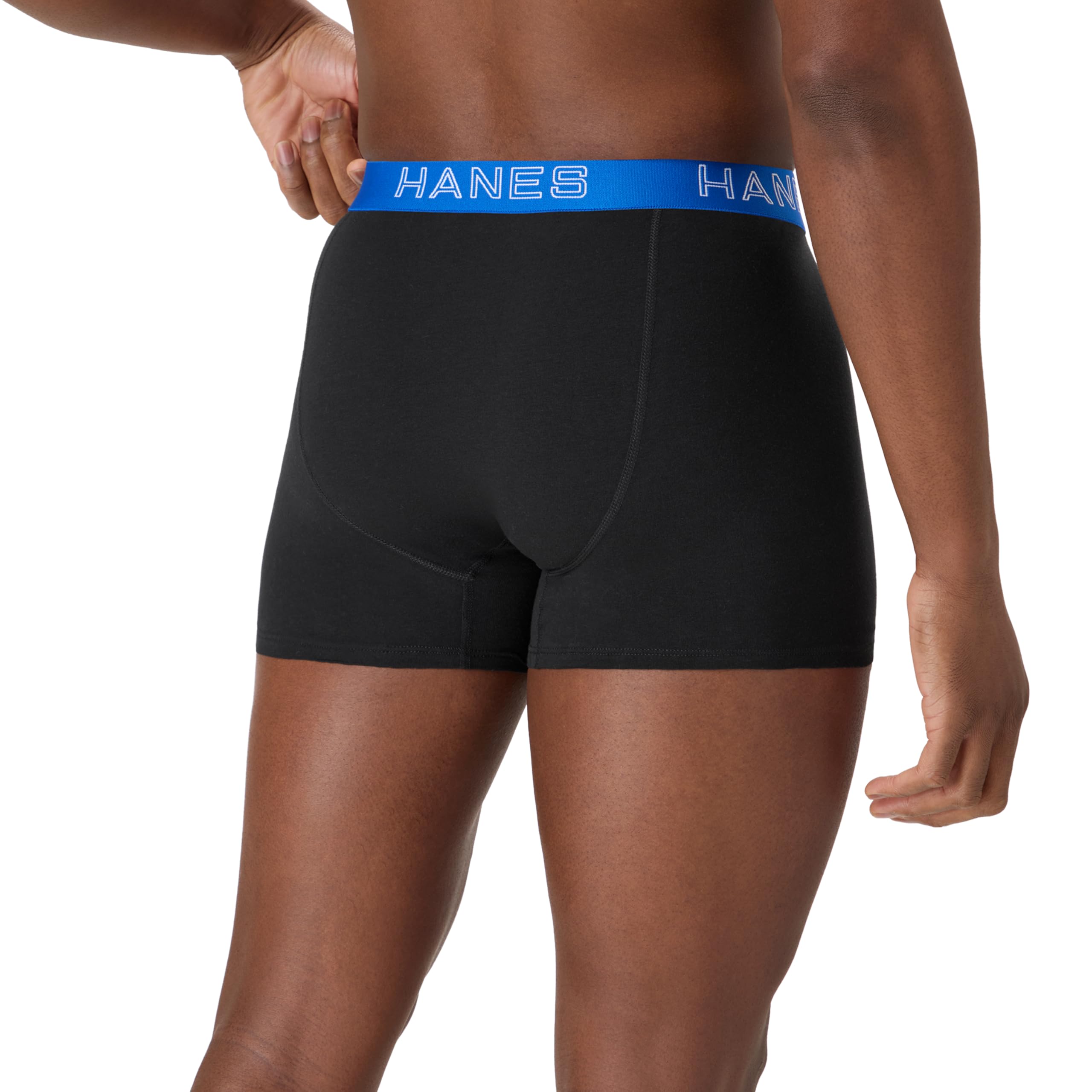 Hanes Men's Boxer Brief Underwear Pack, Stretch Cotton Boxer Briefs for Men, Moisture-wicking, 6-pack