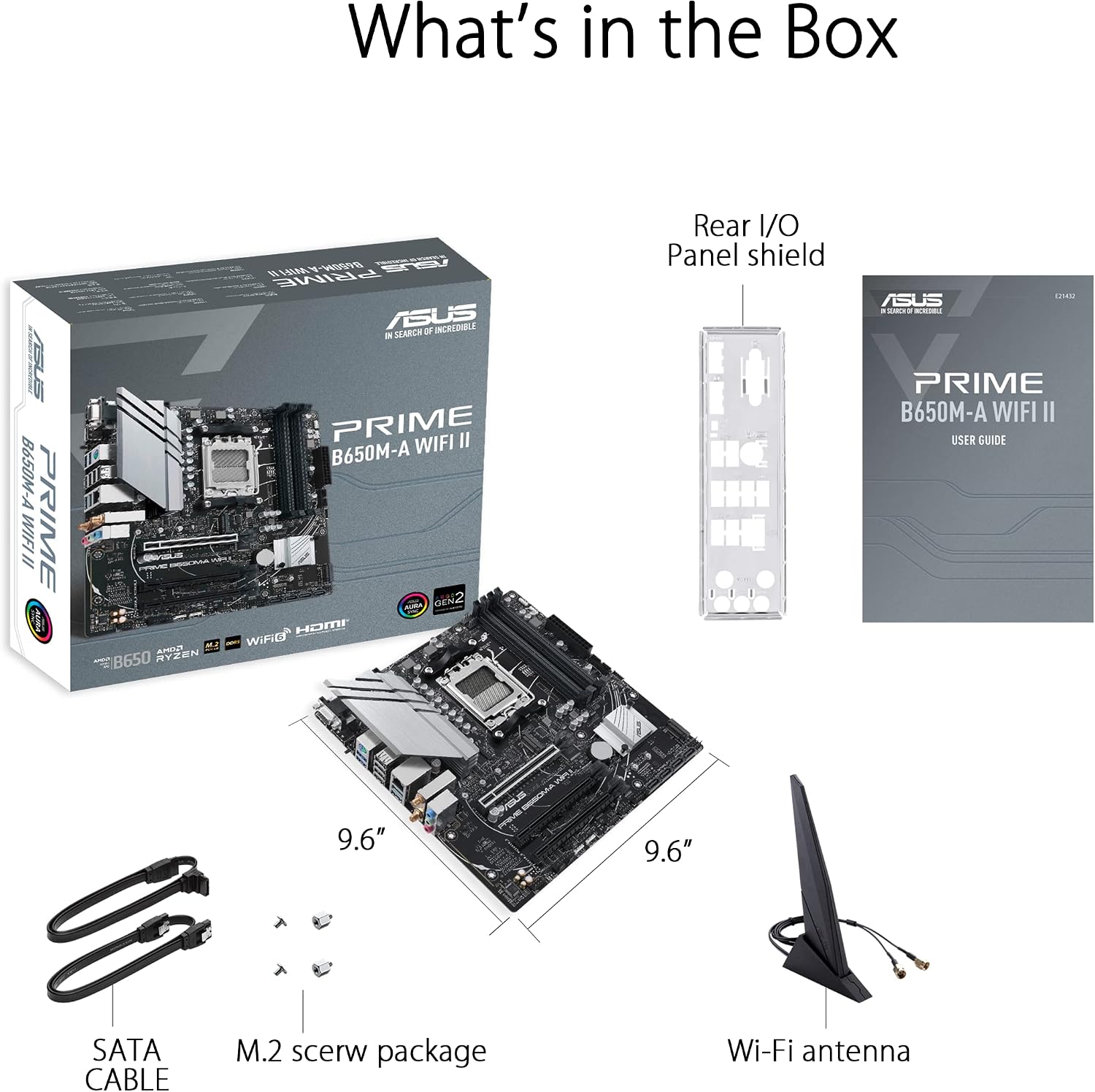 Asus Prime B650M-R AMD B650 AM5 Soket DDR5 7200+(OC) MHz mATX Anakart