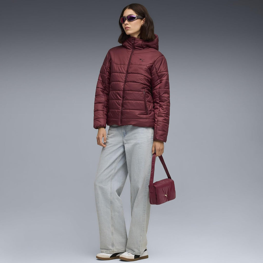 Ess Hooded Padded Kadın Yeşil Günlük Stil Mont 68523182