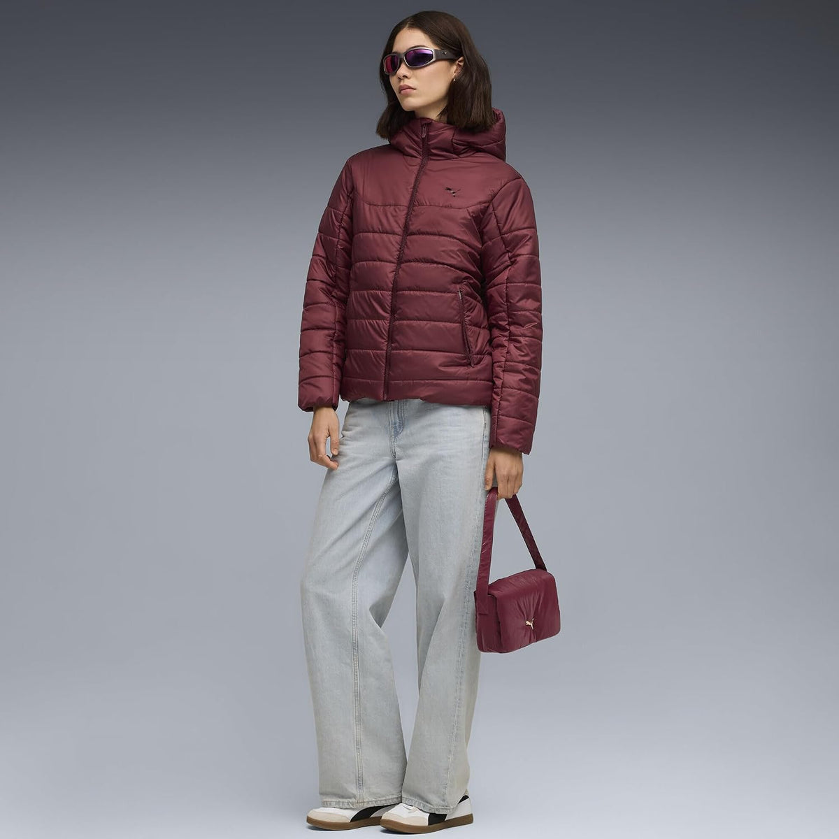 Ess Hooded Padded Kadın Yeşil Günlük Stil Mont 68523182