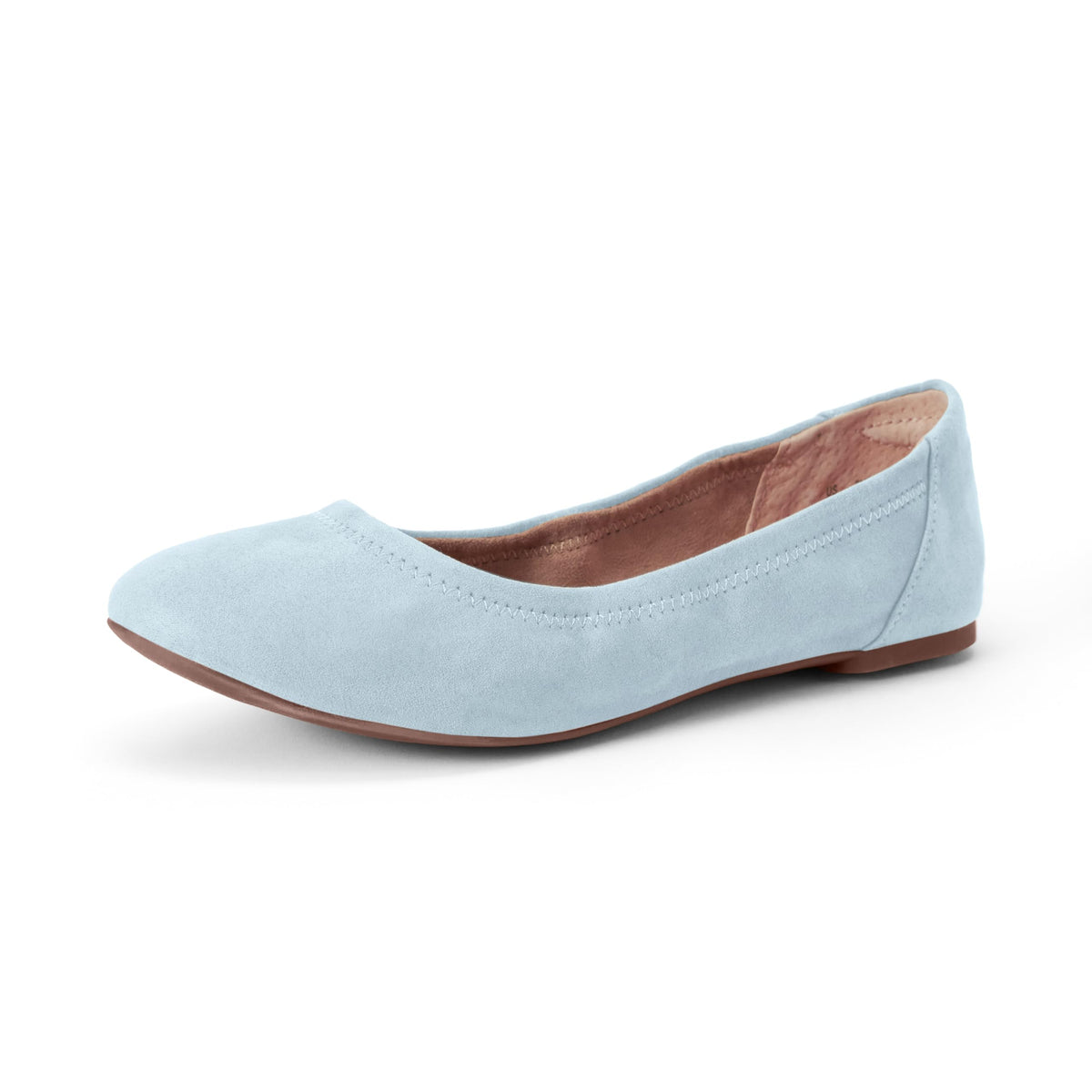 Amazon Essentials Women's Comfortable Round Toe Ballet Flats, Cushioned Memory Foam