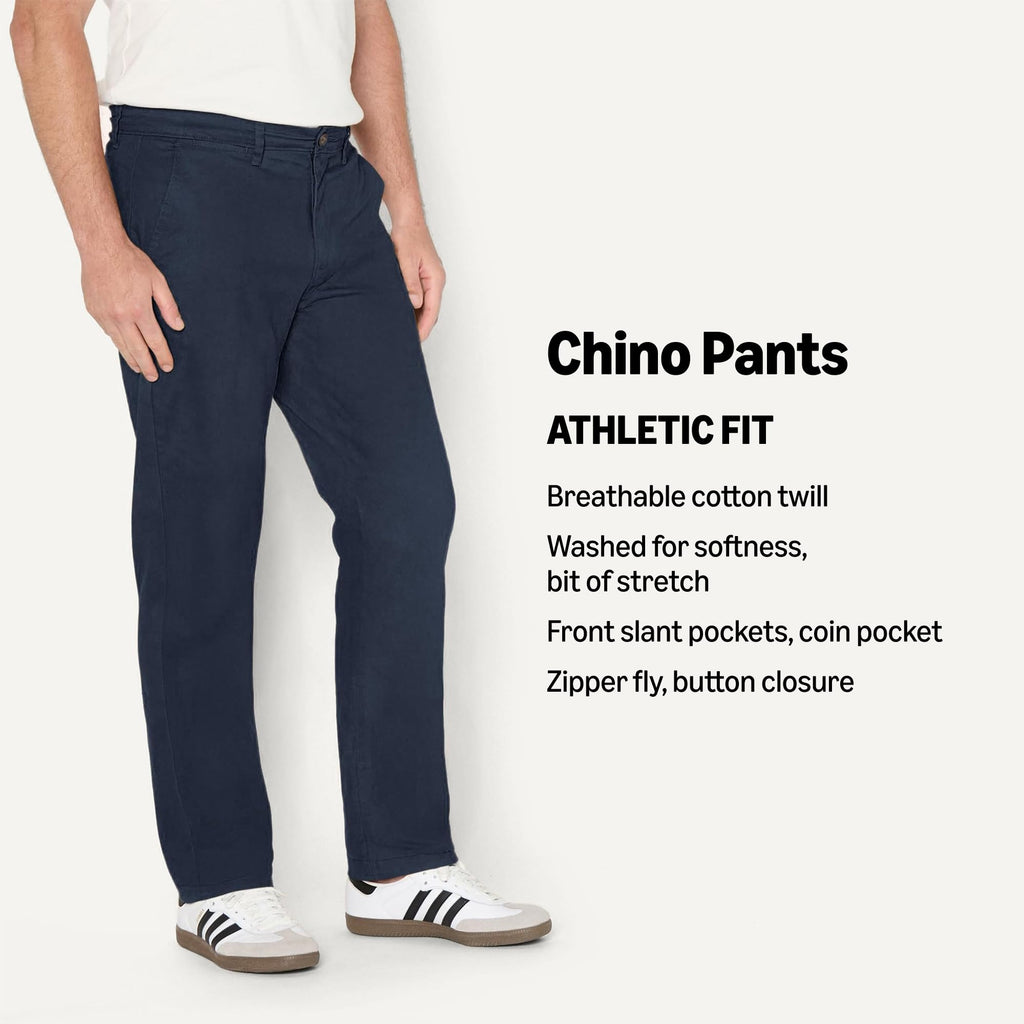 Amazon Essentials Men's Athletic-Fit Stretch Chino Pants, Casual Business Wear
